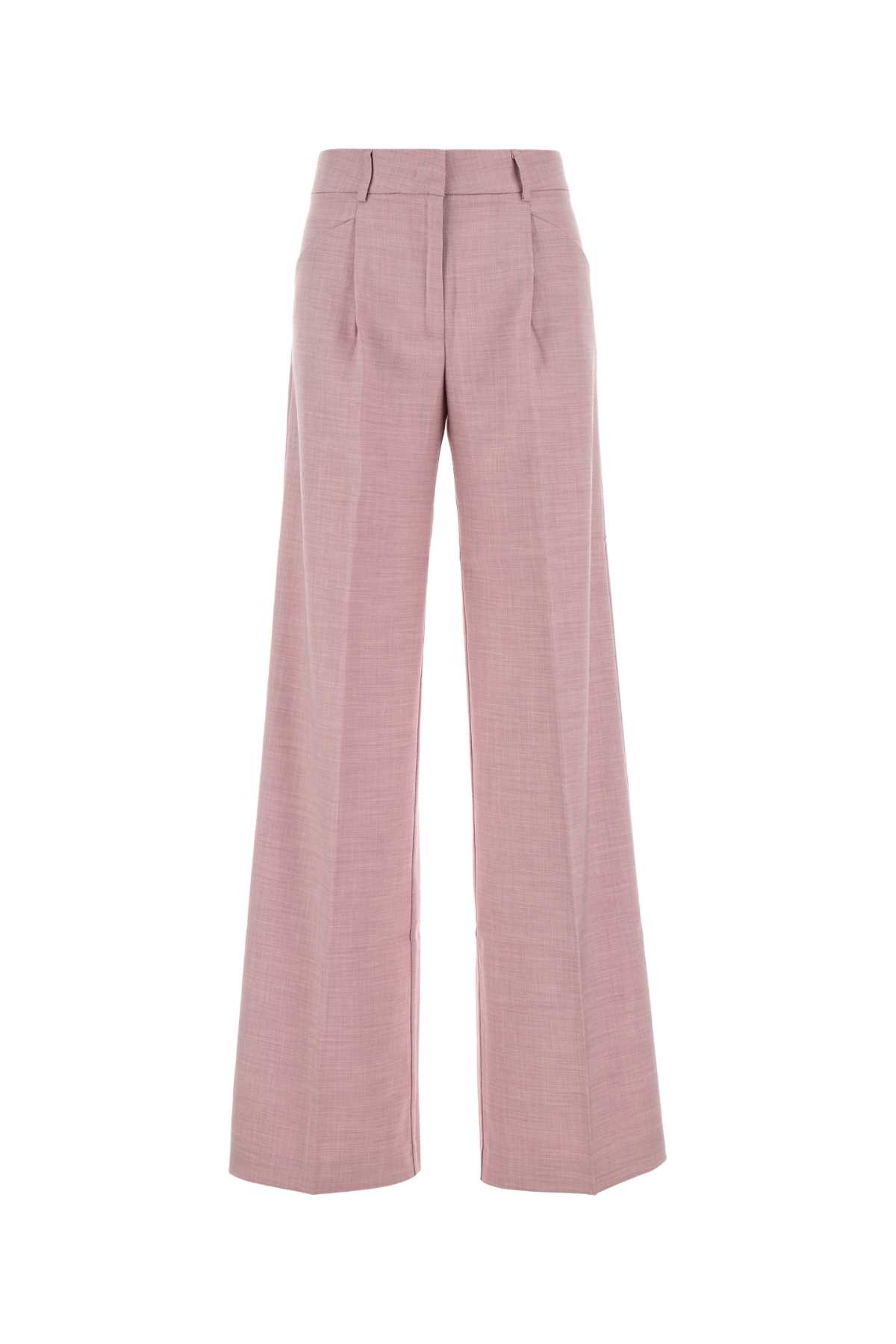Pink stretch polyester blend palazzo pant T170441BTNP246PEONY (THE ANDAMANE / パンツ ) | THE ANDAMANE (アンダマン)