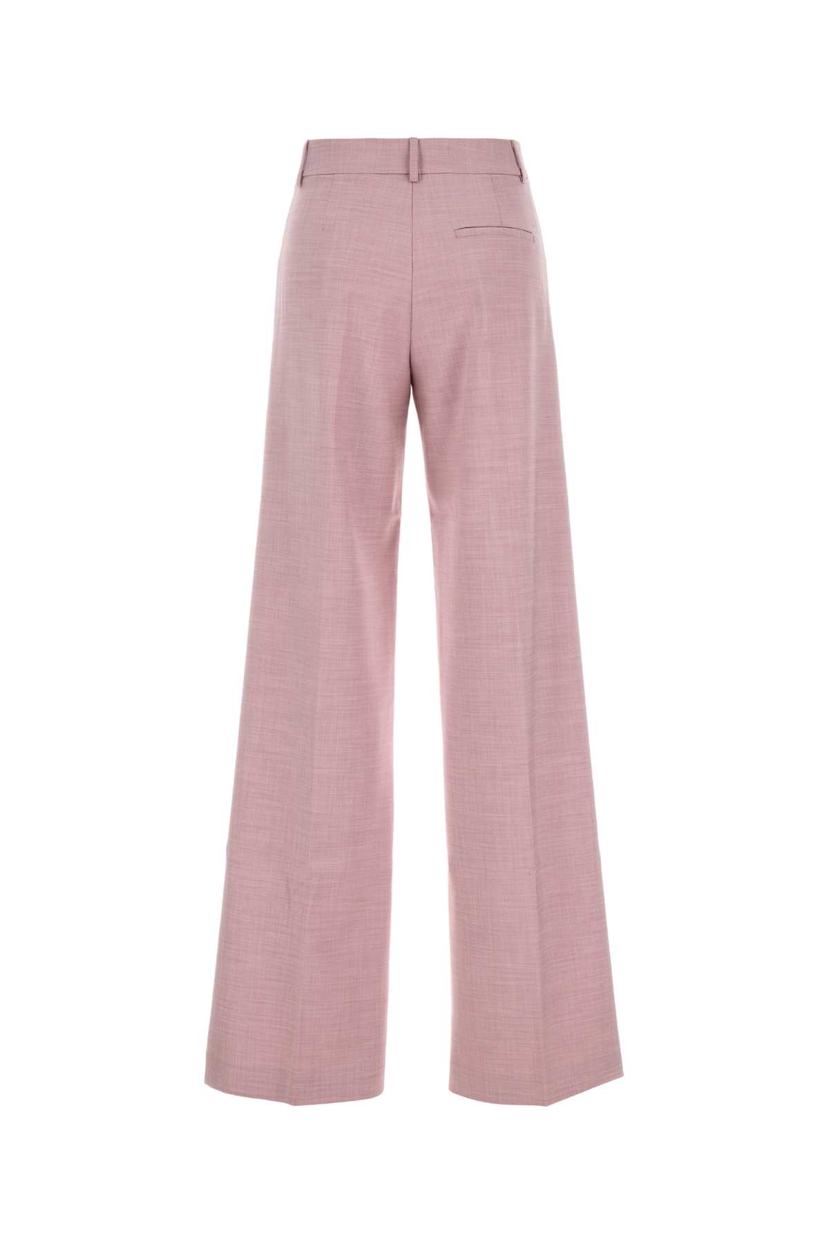 Pink stretch polyester blend palazzo pant T170441BTNP246PEONY (THE ANDAMANE / パンツ ) | THE ANDAMANE (アンダマン)(1)