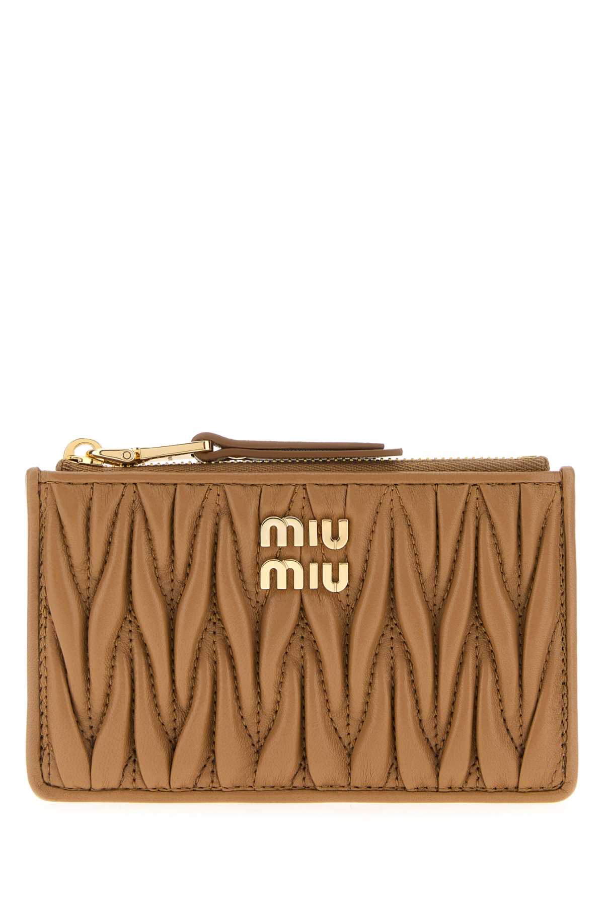 Camel nappa leather card holder 5MB06MAFPPF098L (MIU MIU / 財布・カードケース ) | MIU MIU (ミュウミュウ)