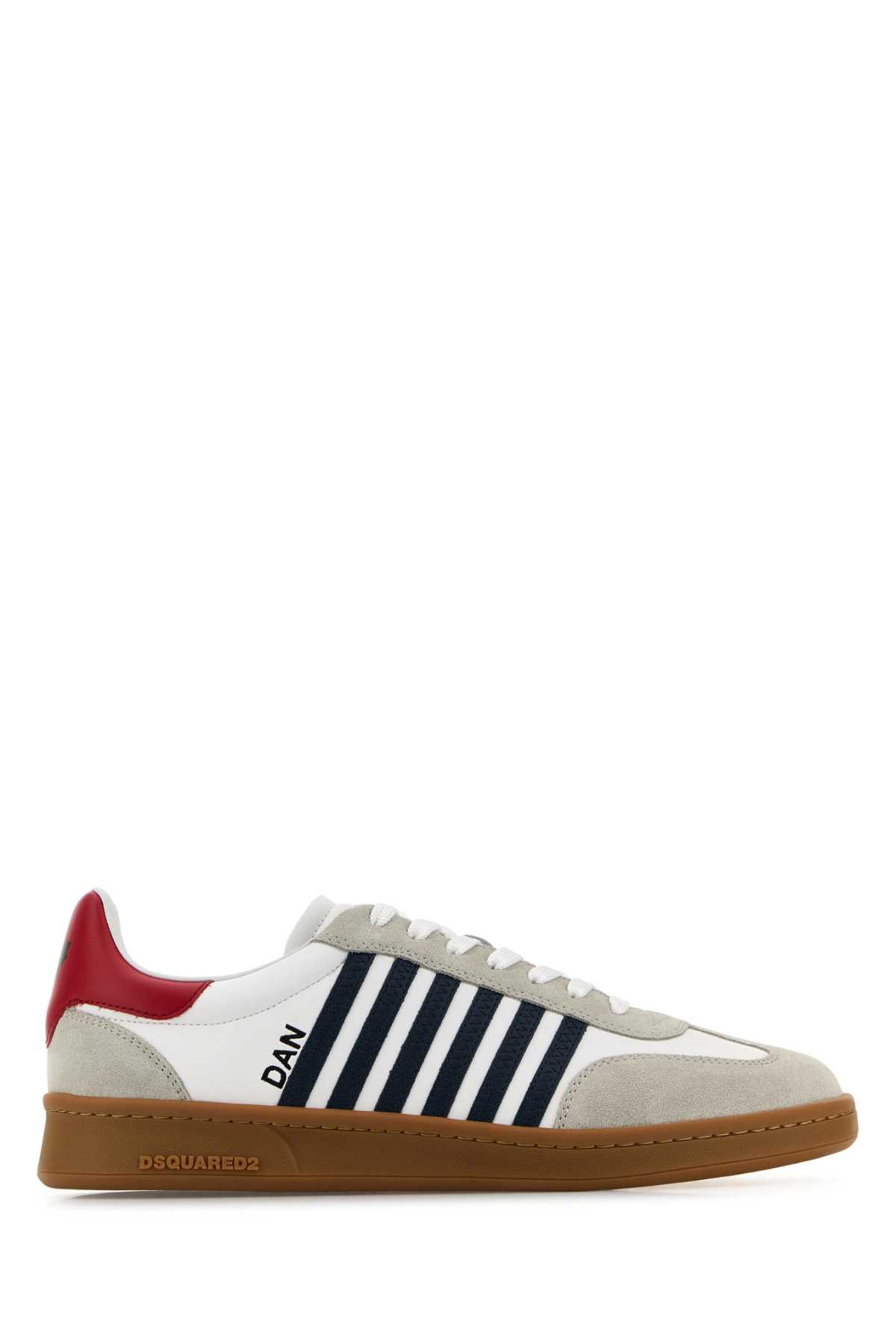 White leather Boxer sneakers SNM036401504118M1424 (Dsquared2 / スニーカー ) | Dsquared2 (ディースクエアード)