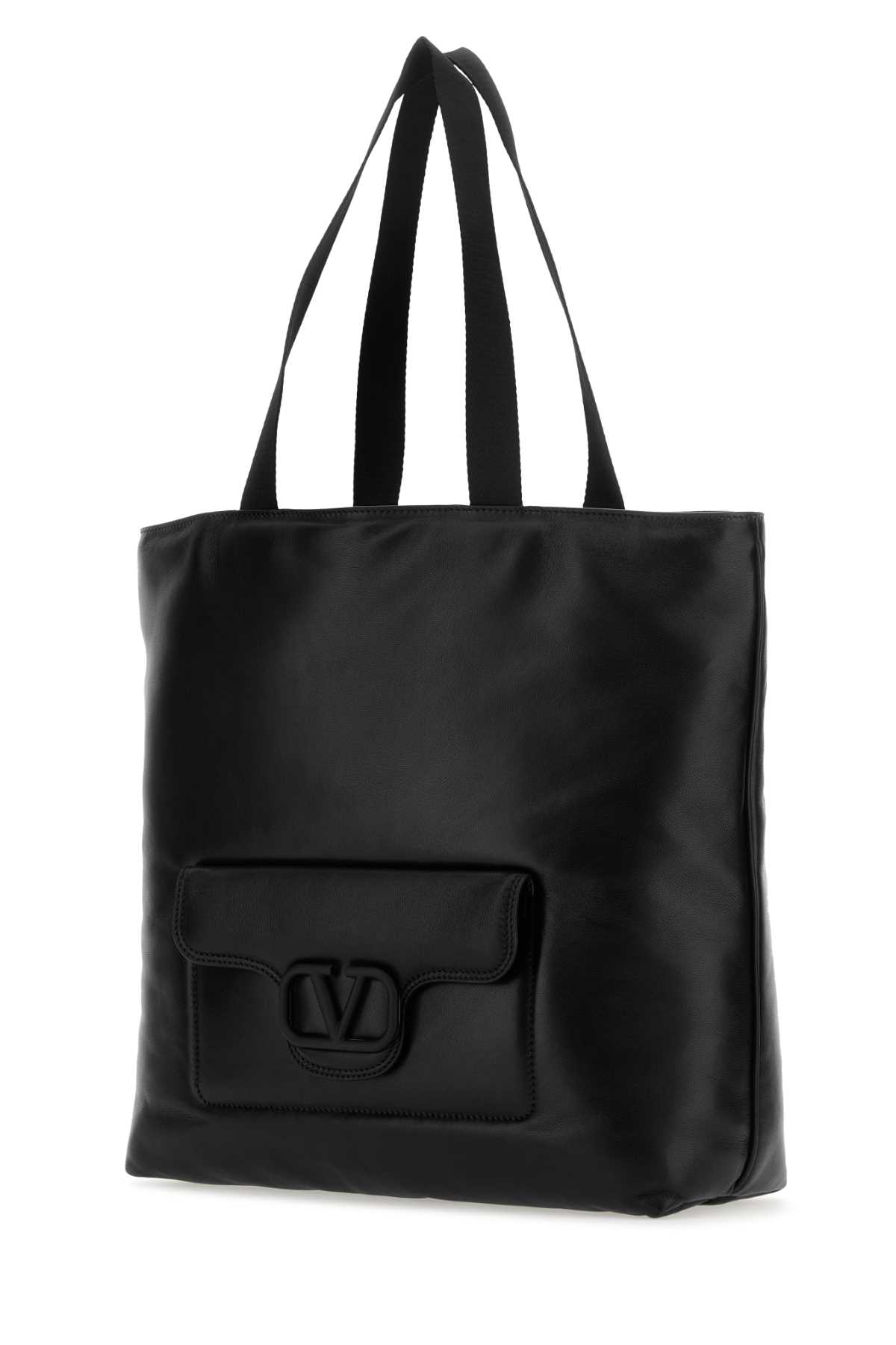 Black nappa leather Valentino Garavani Noir shopping bag 5Y2B0C79ZIQ0NO (Valentino Garavani / トートバッグ ) | Valentino Garavani (ヴァレンティノ)(1)