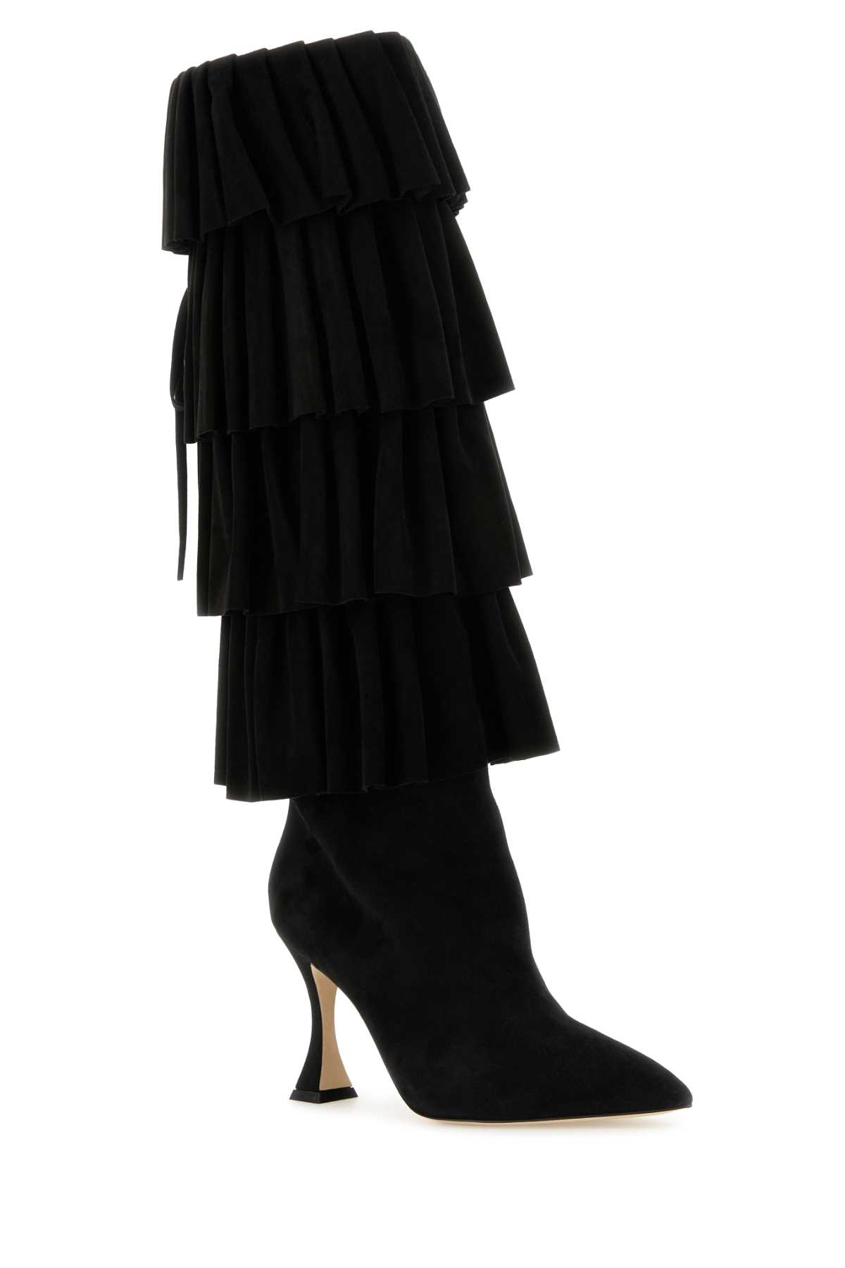 Black suede Miralone boots MIRALONE3242762BLCK (MANOLO BLAHNIK / ブーツ ) | MANOLO BLAHNIK (マノロ ブラニク)(1)
