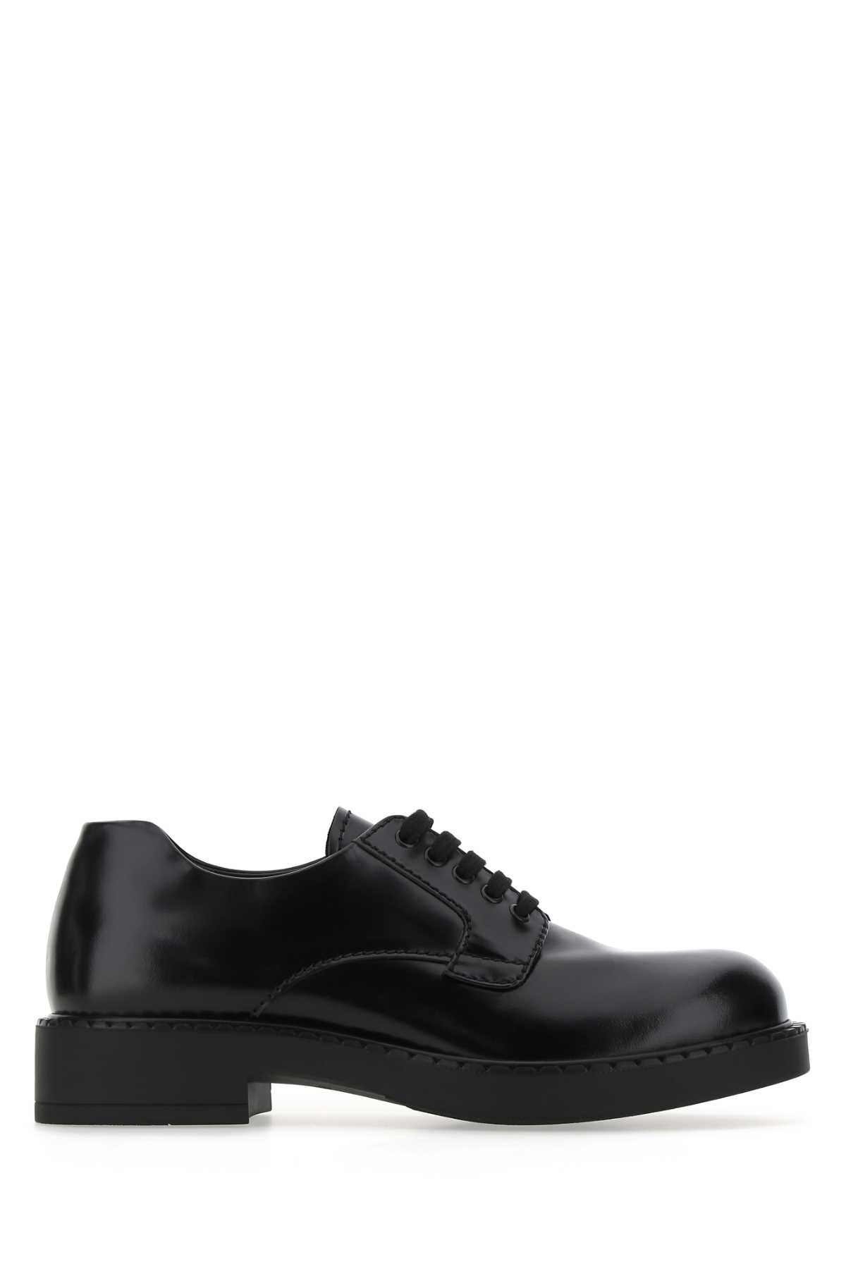 Black leather lace-up shoes 2EE345055F0002 (Prada / ローファー ) | Prada (プラダ)