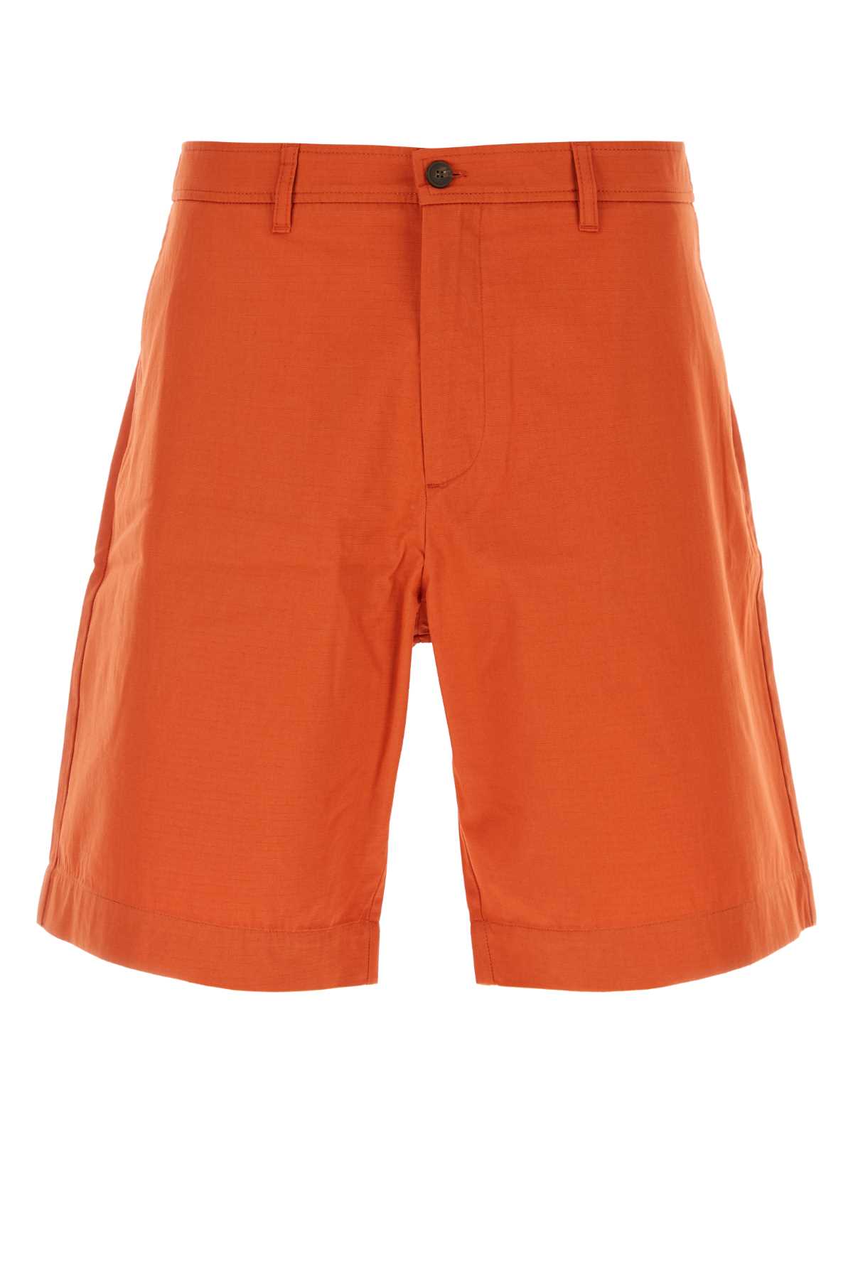 Dark orange cotton bermuda shorts MM01402WW0074P674 (Maison Kitsuné / ショートパンツ ) | Maison Kitsuné (メゾン キツネ)