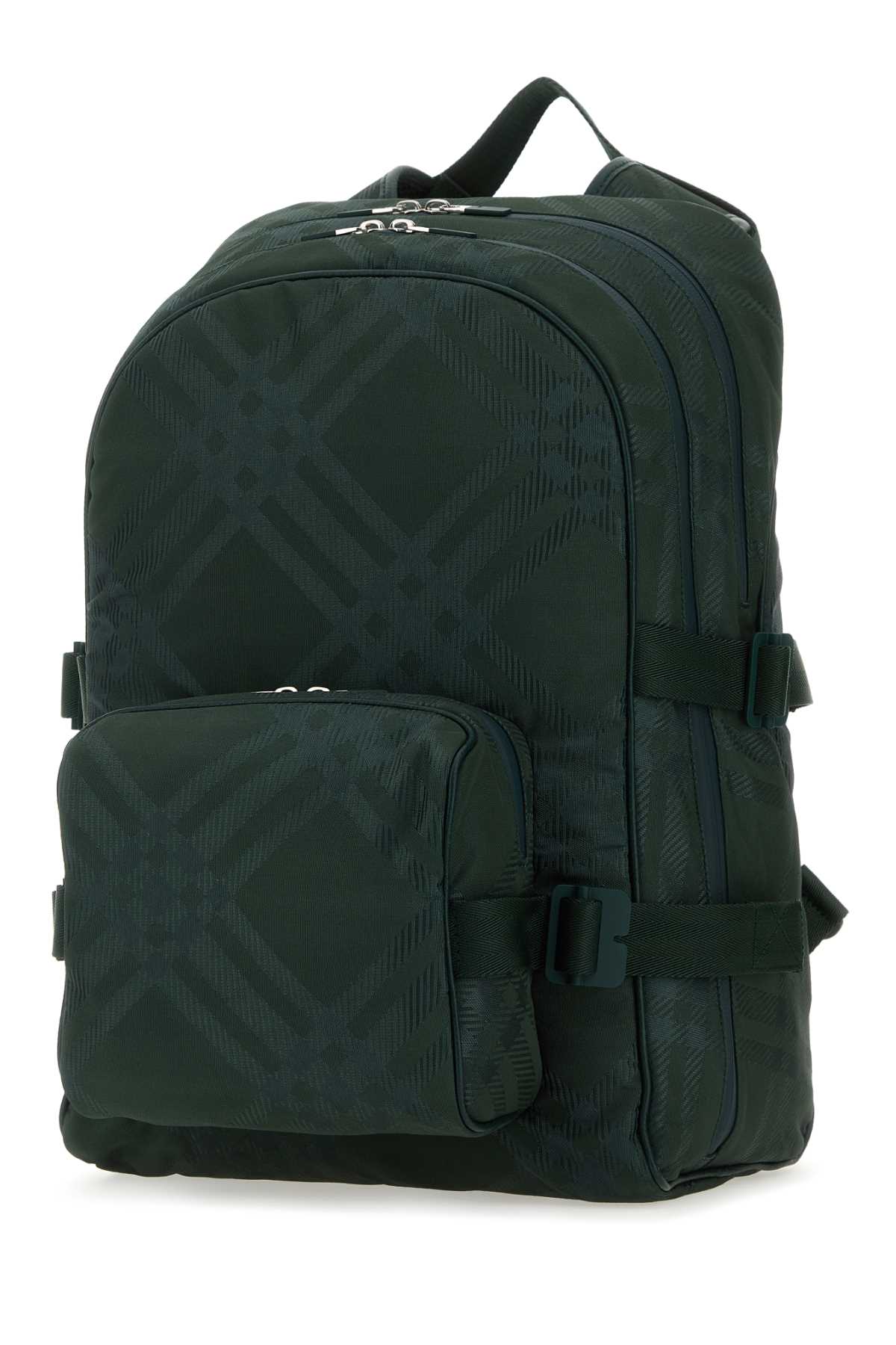Bottle green nylon blend Check backpack 8080841B7325 (Burberry / バックパック ) | Burberry (バーバリー)(1)