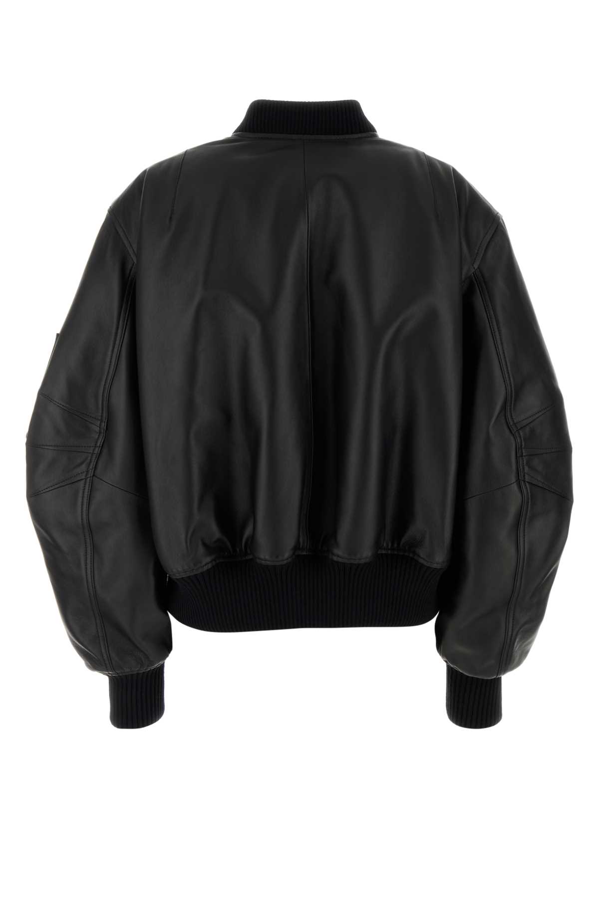 Black leather bomber jacket 251WCB00004LBT128AA100 (THE ATTICO / レザー&ファージャケット・コート ) | THE ATTICO (ジ・アティコ)(1)