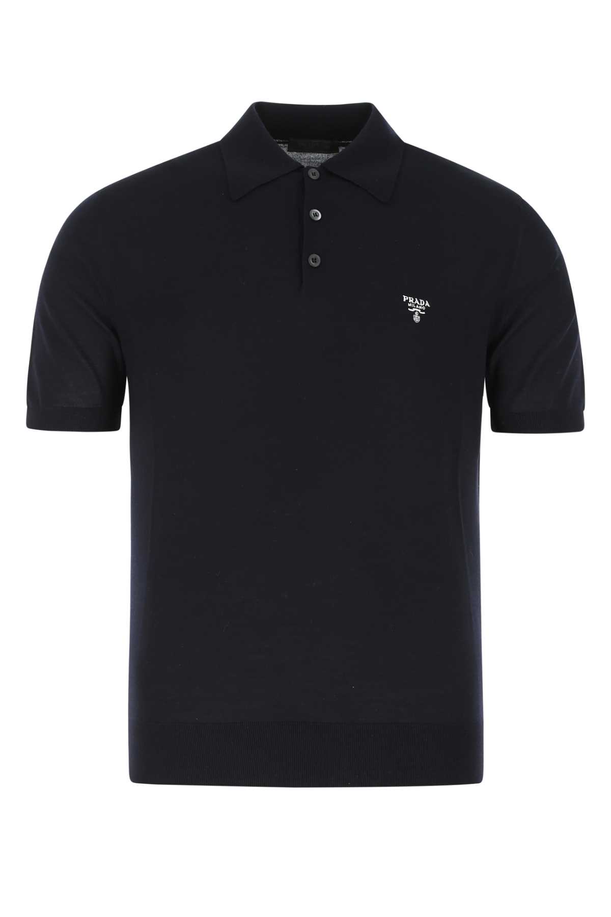 Midnight blue wool polo shirt UMB267S2121ZLEF0008 (Prada / ニット・セーター・カーディガン ) | Prada (プラダ)