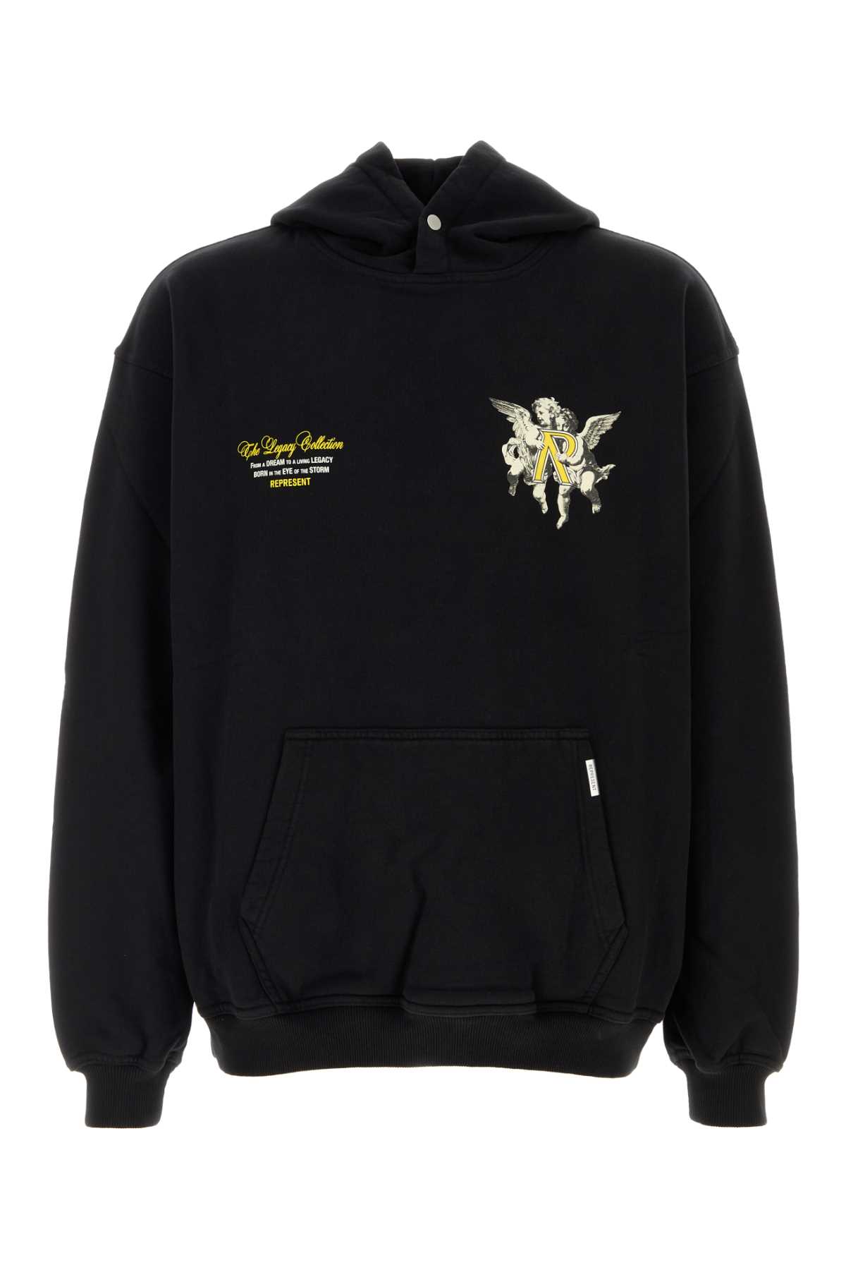 Black cotton oversize Represent Legacy Cherubs sweatshirt MLM10037001 (REPRESENT / スウェット・フーディー ) | REPRESENT (リプレゼント)