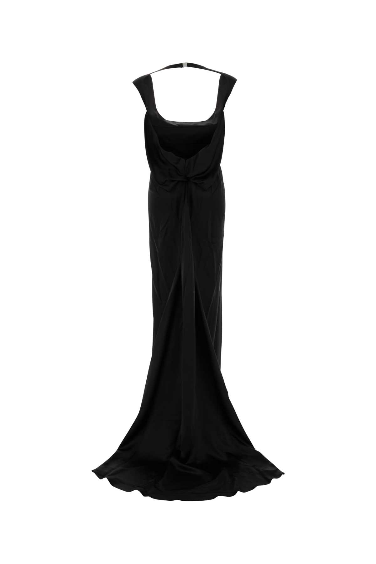 Black satin long dress S72CV0679D35413900 (Dsquared2 / ワンピース・ドレス・オールインワン ) | Dsquared2 (ディースクエアード)(1)