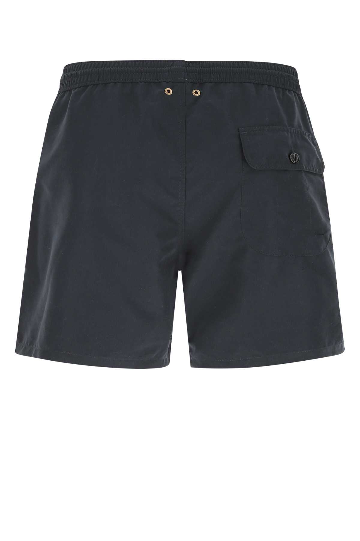 Navy blue polyester swimming shorts AU03U0H6001B93 (AGNONA / スイムウェア ) | AGNONA (アニオナ)(1)