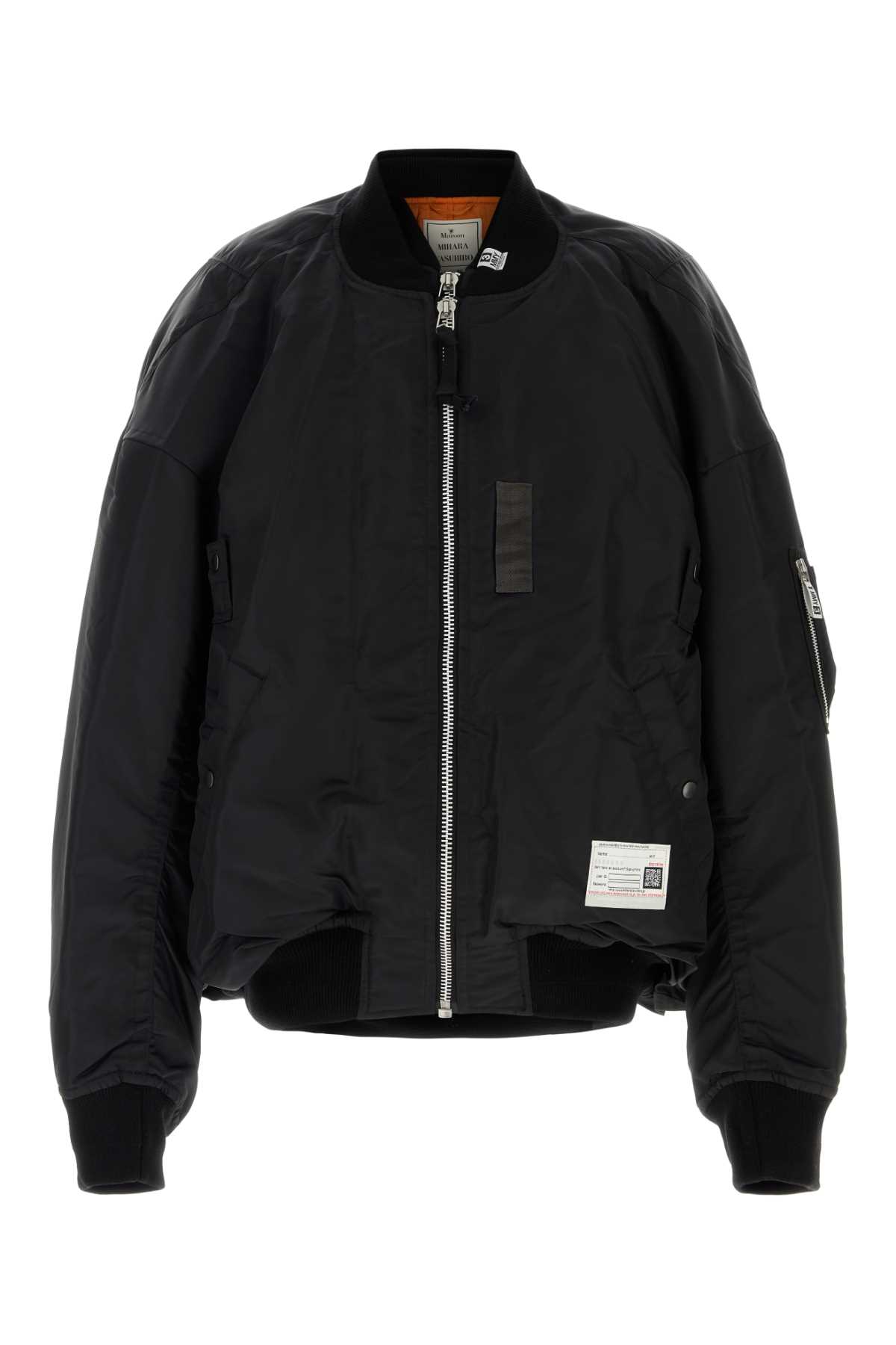 Black nylon bomber jacket A13BL053BLACK (Maison Mihara Yasuhiro / カジュアルジャケット ) | Maison Mihara Yasuhiro (メゾン ミハラ ヤスヒロ)