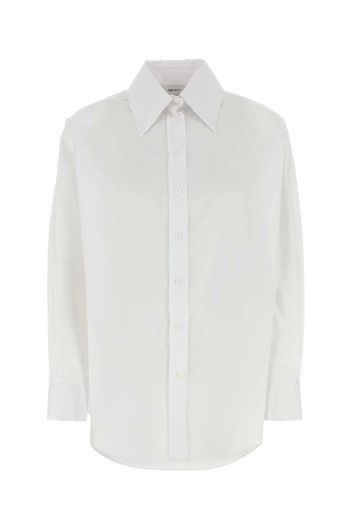 White poplin shirt 818362QAAAD9000 (Alexander McQUEEN / シャツ・ブラウス ) | Alexander McQUEEN (アレキサンダー・マックイーン)