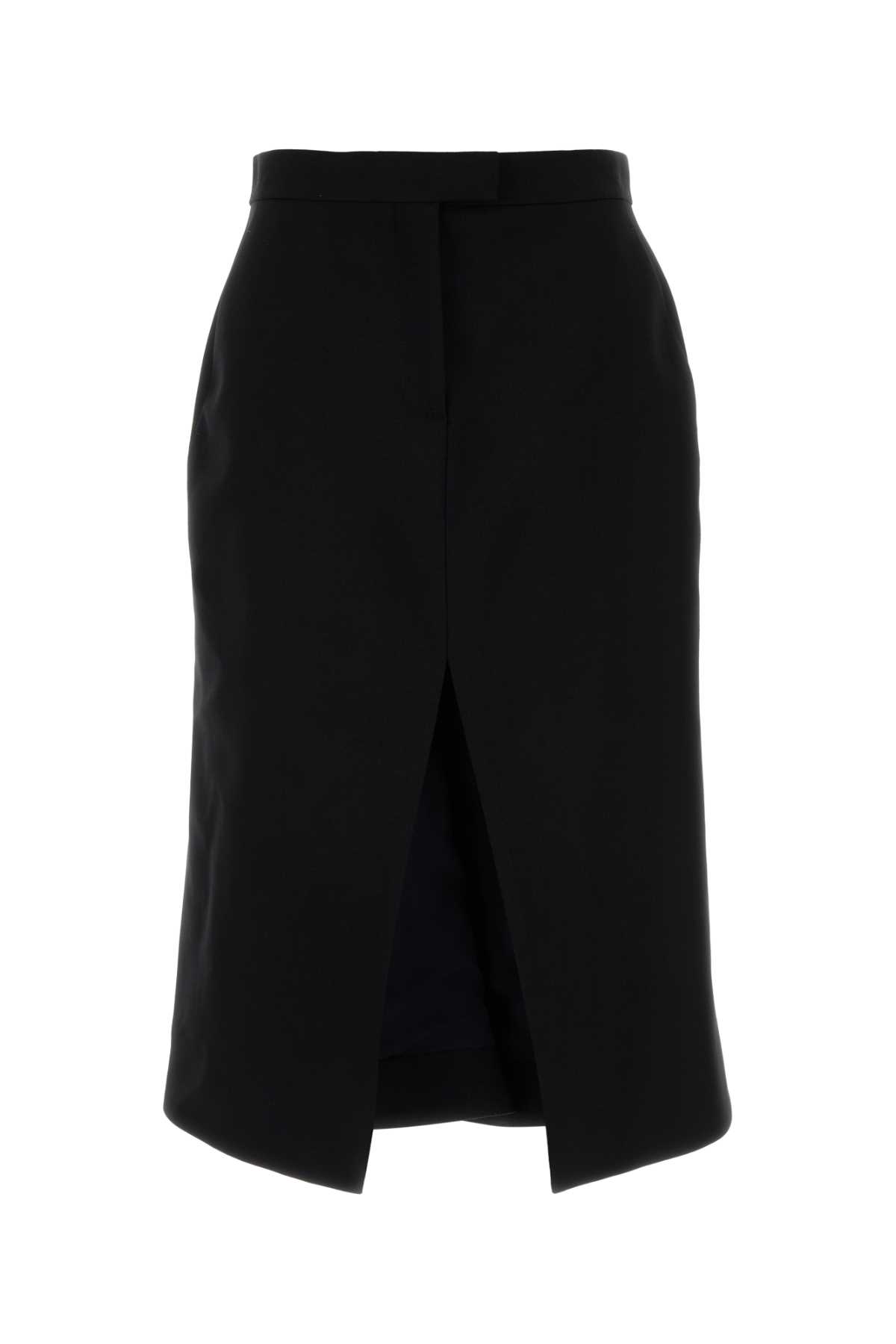 Black stretch wool skirt 848863QJAFK1000 (Alexander McQUEEN / スカート ) | Alexander McQUEEN (アレキサンダー・マックイーン)