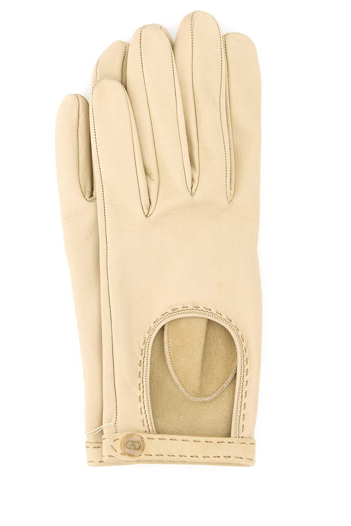 Ivory leather gloves 7W2GBA00LDUAKY (Valentino Garavani / グローブ ) | Valentino Garavani (ヴァレンティノ)