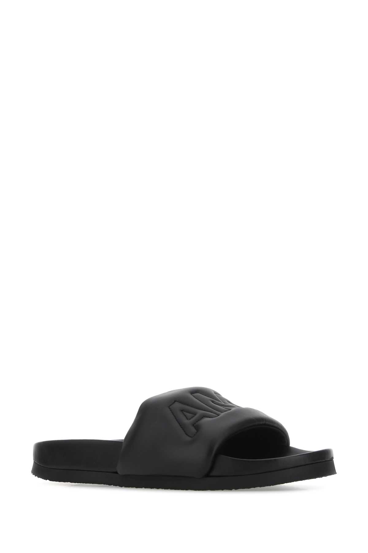 Black leather slippers BMIC001F22LEA0011000 (AMBUSH / サンダル ) | AMBUSH (アンブッシュ)(1)