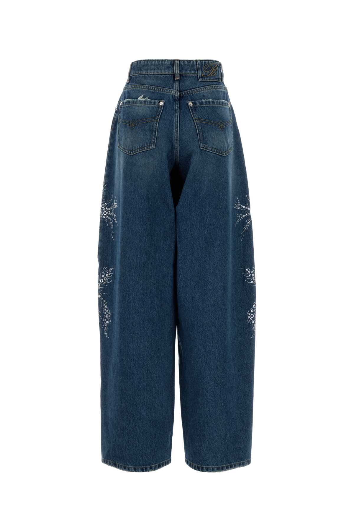 Denim wide-leg jeans 4J122AC6F18 (Blumarine / ジーンズ ) | Blumarine (ブルマリン)(1)