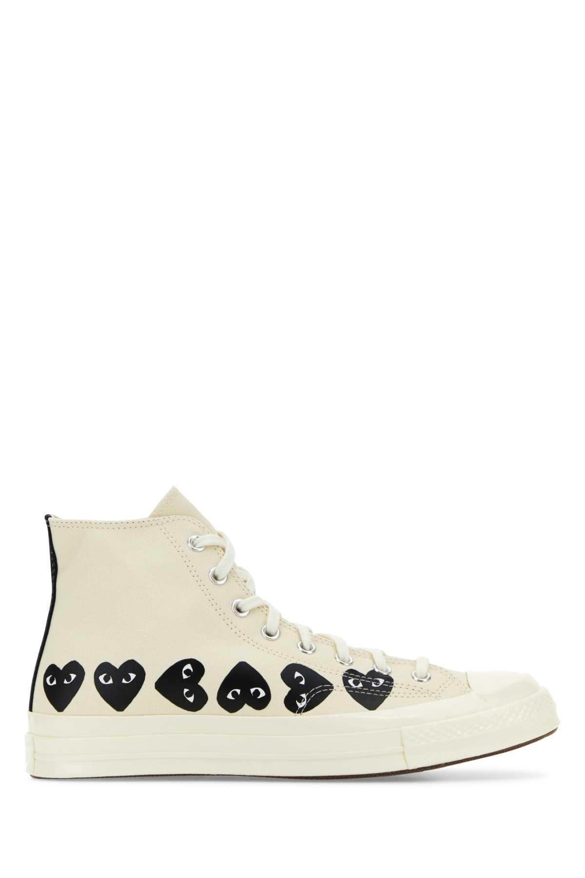Ivory canvas Comme Des Garçons X Converse sneakers AZK127001WHITE (PLAY Comme Des Garçons / スニーカー ) | PLAY Comme Des Garçons (プレイ コムデギャルソン)