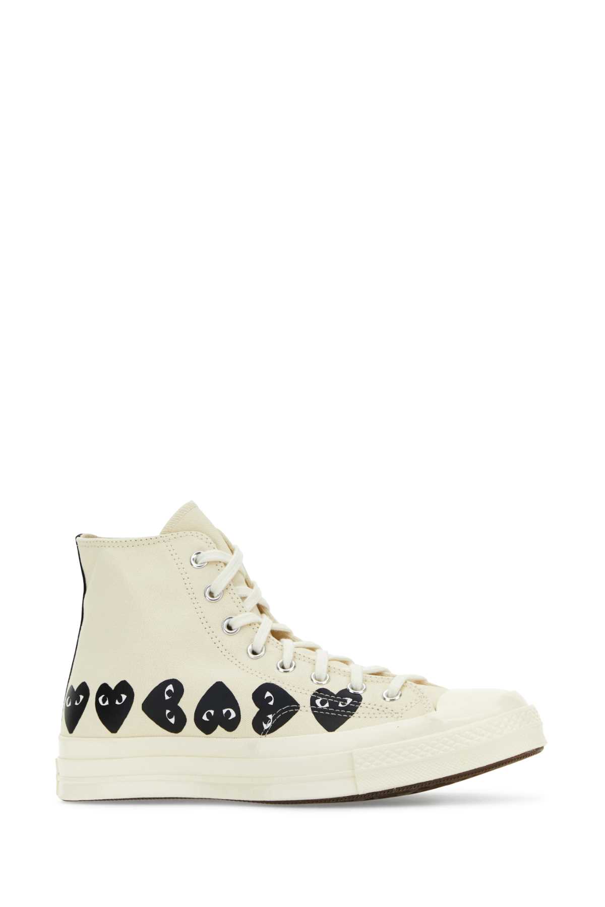 Ivory canvas Comme Des Garçons X Converse sneakers AZK127001WHITE (PLAY Comme Des Garçons / スニーカー ) | PLAY Comme Des Garçons (プレイ コムデギャルソン)(1)