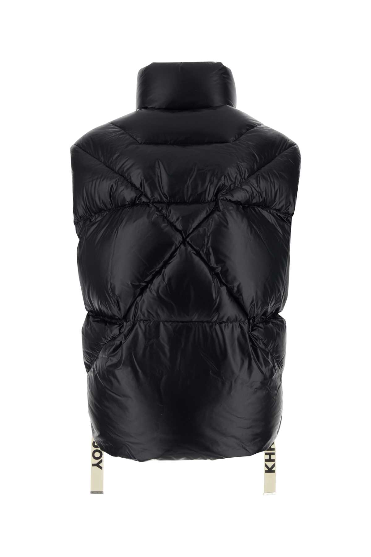 Black nylon sleeveless Puff Shiny down jacket EFPM049NYLBK01 (KHRISJOY / ベスト ) | KHRISJOY (クリスジョイ)(1)