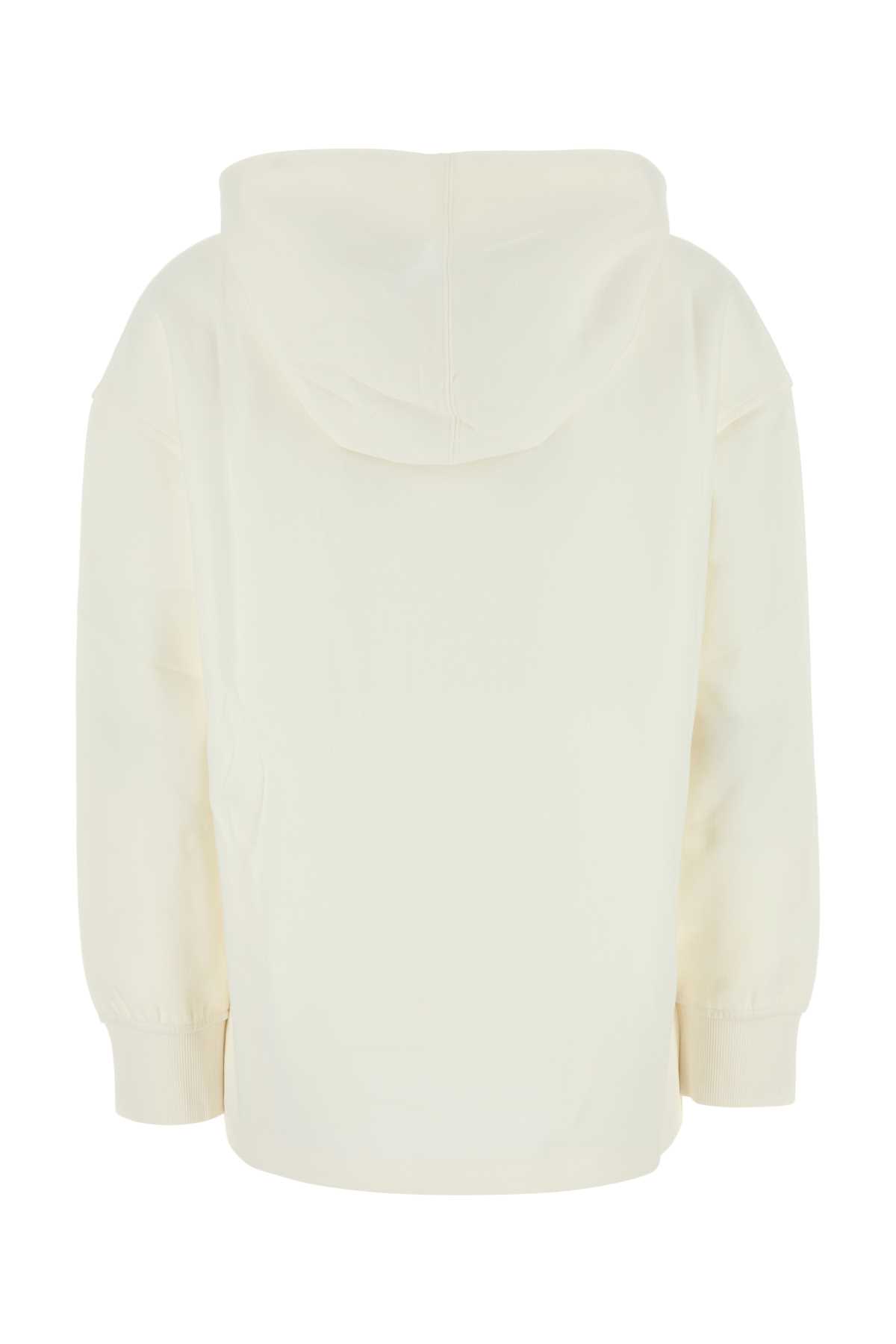 White cotton blend oversize Visiera sweatshirt 2529946011600001 (S MAX MARA / スウェット・フーディー ) | S MAX MARA (エス マックスマーラ)(1)