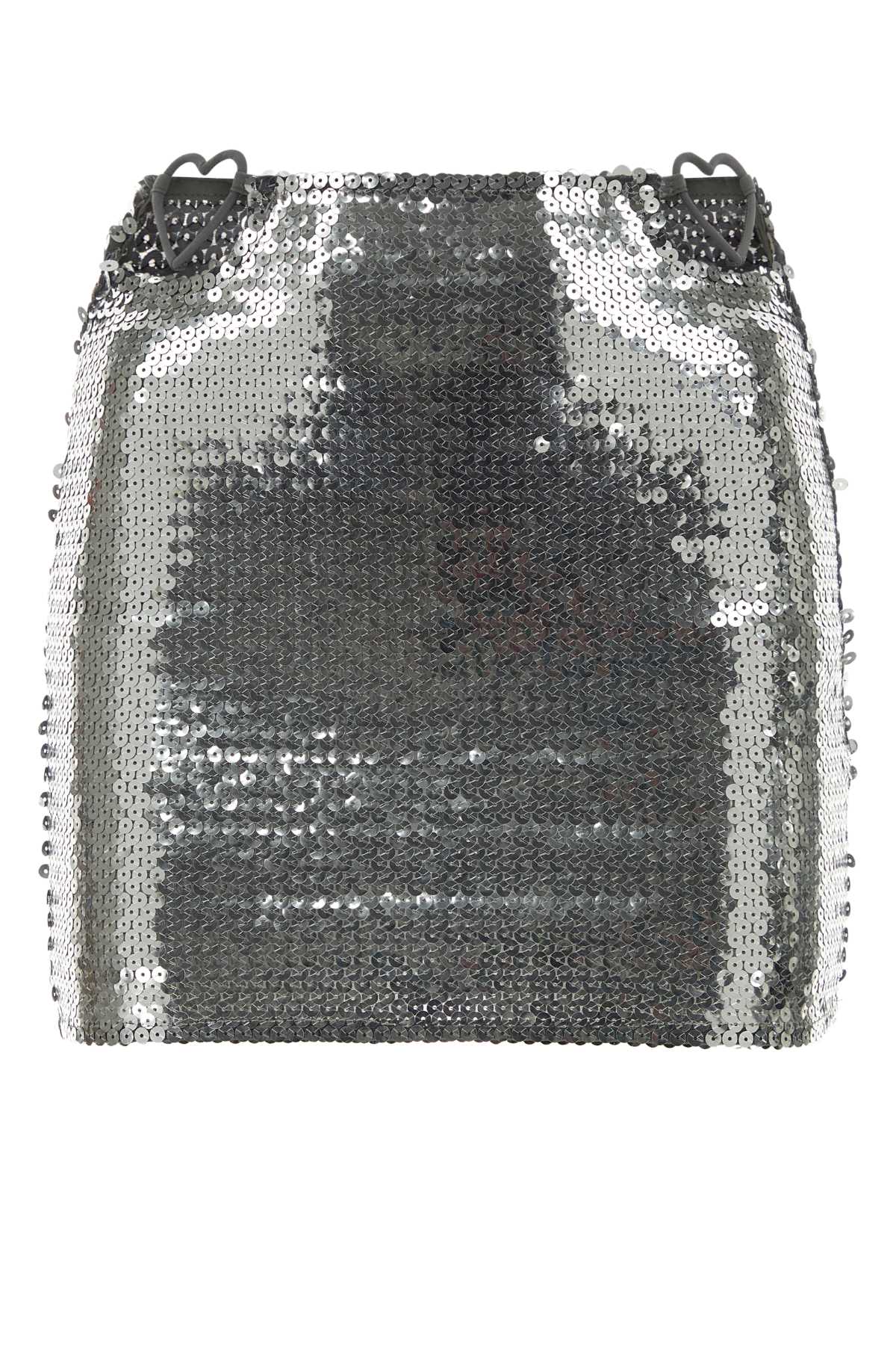 Silver sequins mini skirt NDSS23SKT022MSIL (NENSI DOJAKA / スカート ) | NENSI DOJAKA (ネンシ ドジョカ)