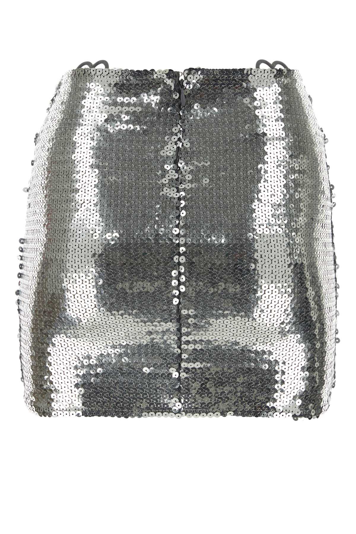 Silver sequins mini skirt NDSS23SKT022MSIL (NENSI DOJAKA / スカート ) | NENSI DOJAKA (ネンシ ドジョカ)(1)