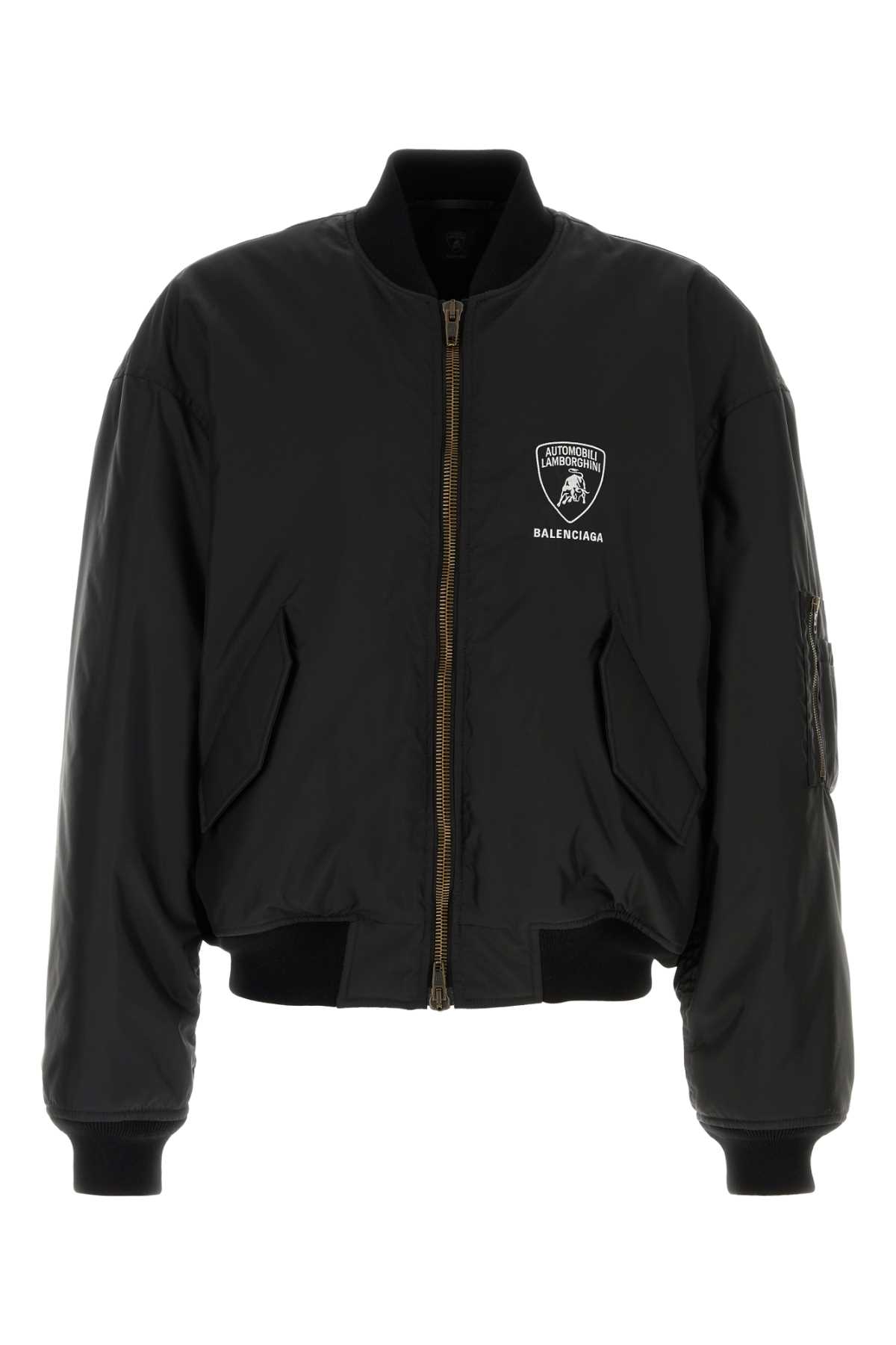 Black nylon Balenciaga X Automobili Lamborghini bomber jacket 839107TOO041000 (Balenciaga / カジュアルジャケット ) | Balenciaga (バレンシアガ)