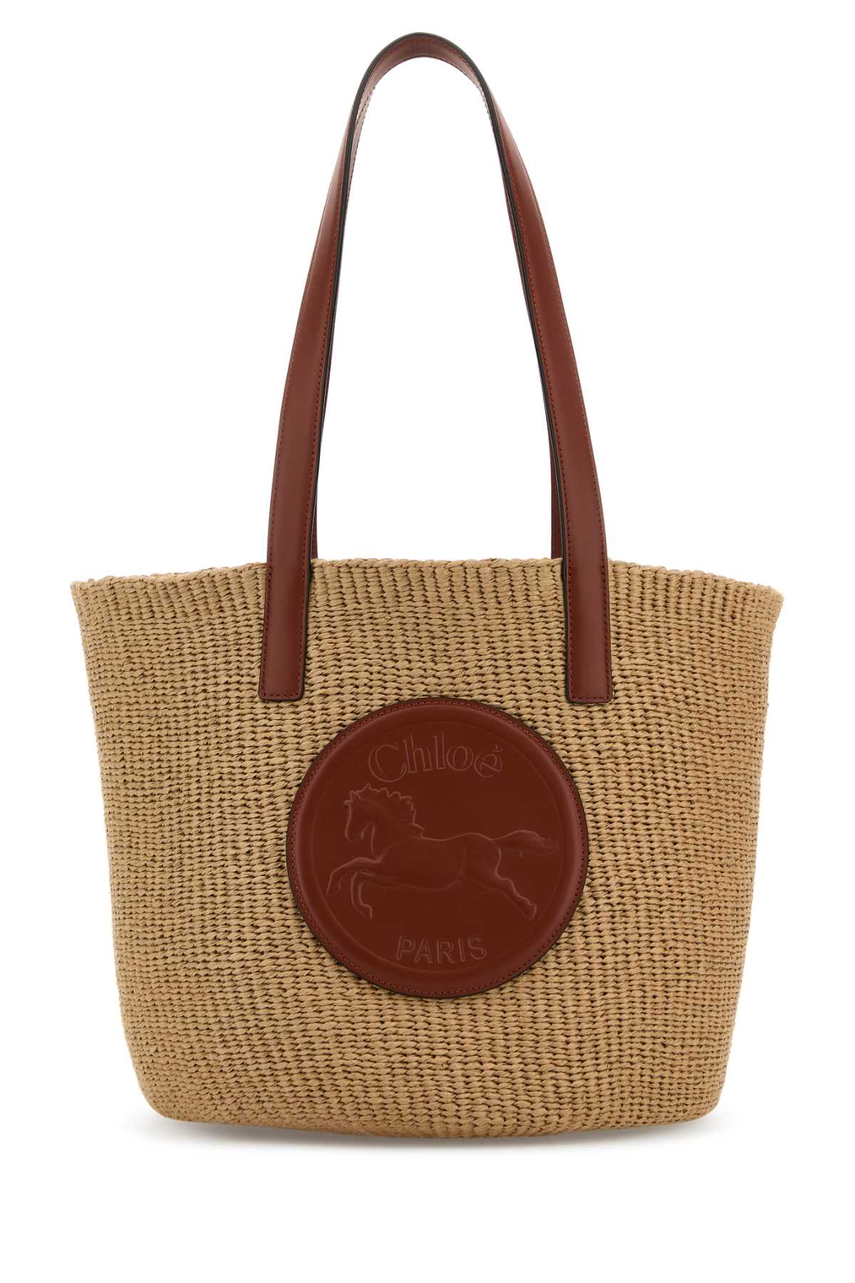 Raffia large Horse Medal bucket bag C25SS591O8227S (Chloé / ハンドバッグ・ショルダーバッグ ) | Chloé (クロエ)