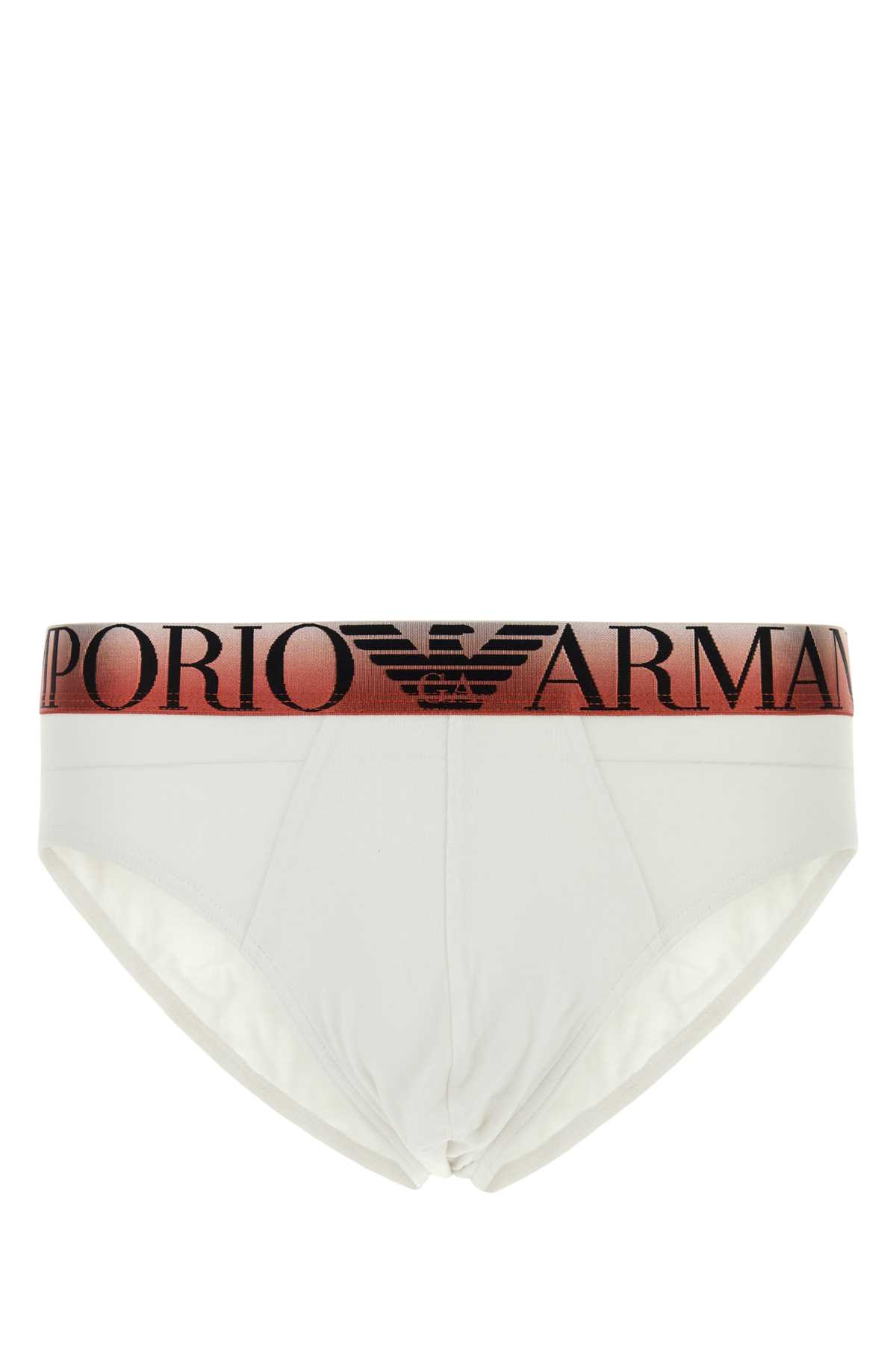 White stretch cotton brief EM000229AF10784U0002 (EMPORIO ARMANI / アンダーウェア ) | EMPORIO ARMANI (エンポリオ アルマーニ)