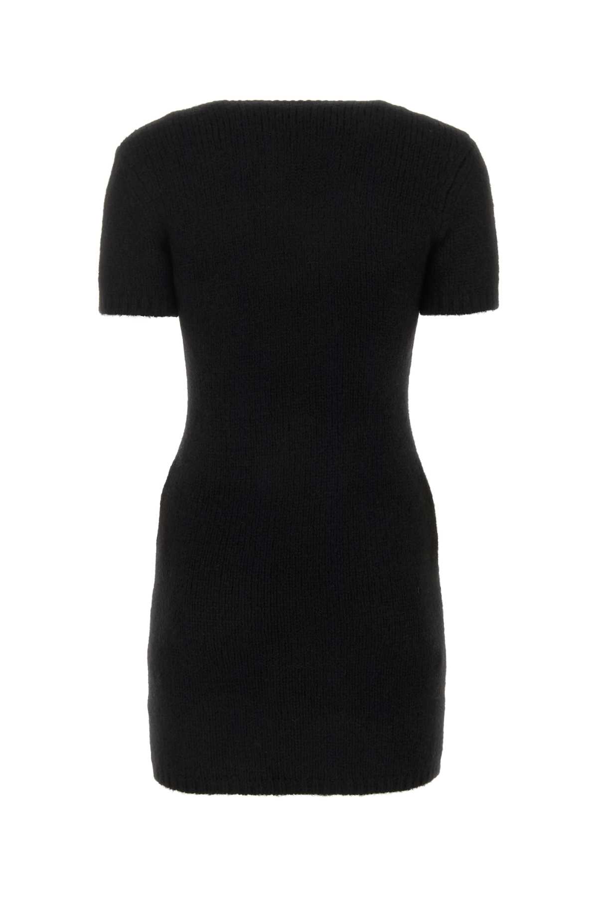 Black stretch alpaca blend mini dress 1KC4231015001 (alexanderwang / ワンピース・ドレス・オールインワン ) | alexanderwang (アレキサンダーワン)(1)