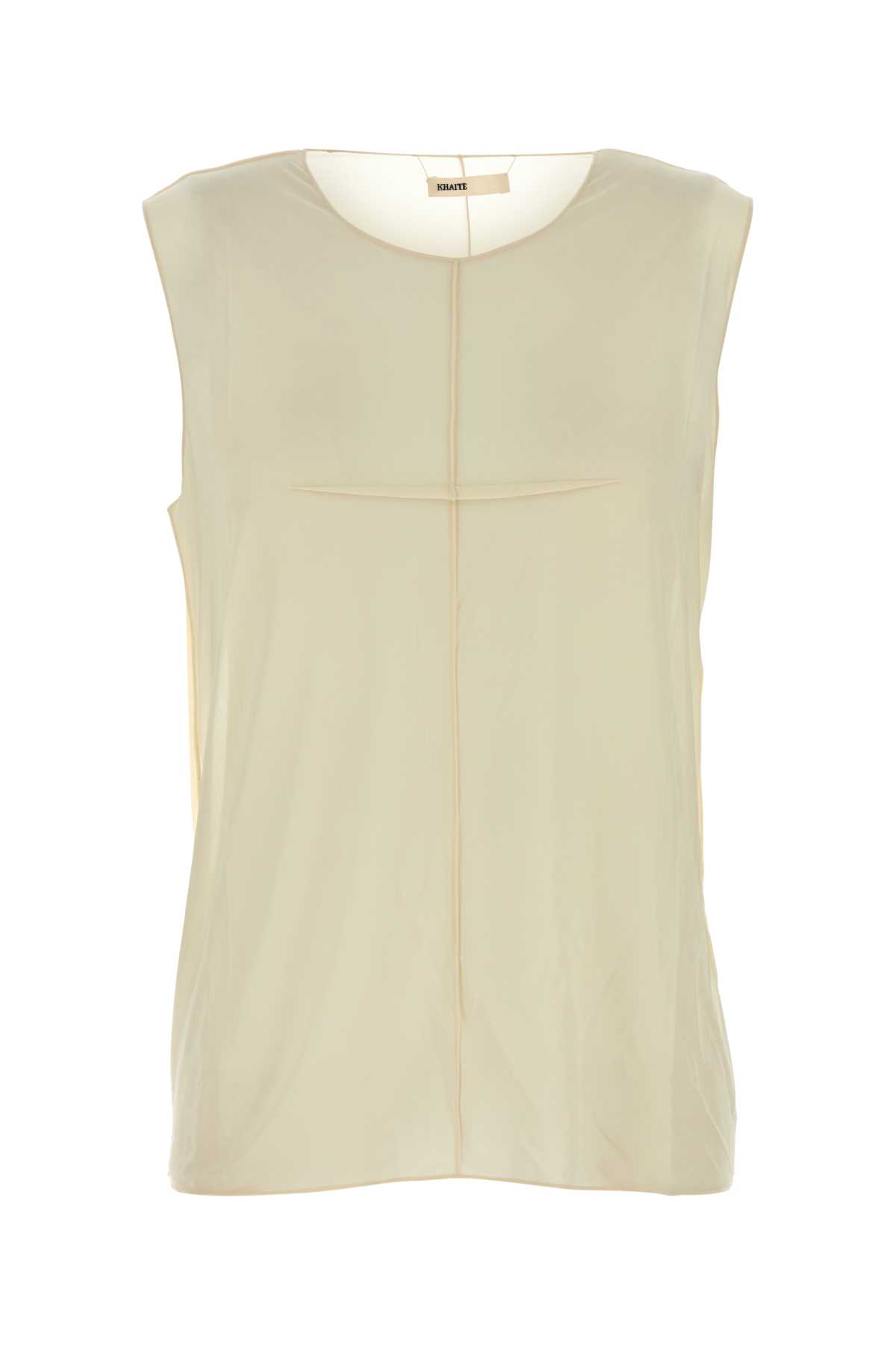 Cream stretch cupro Allo top 23914202W4202472 (KHAITE / タンクトップ・キャミソール ) | KHAITE (ケイト)
