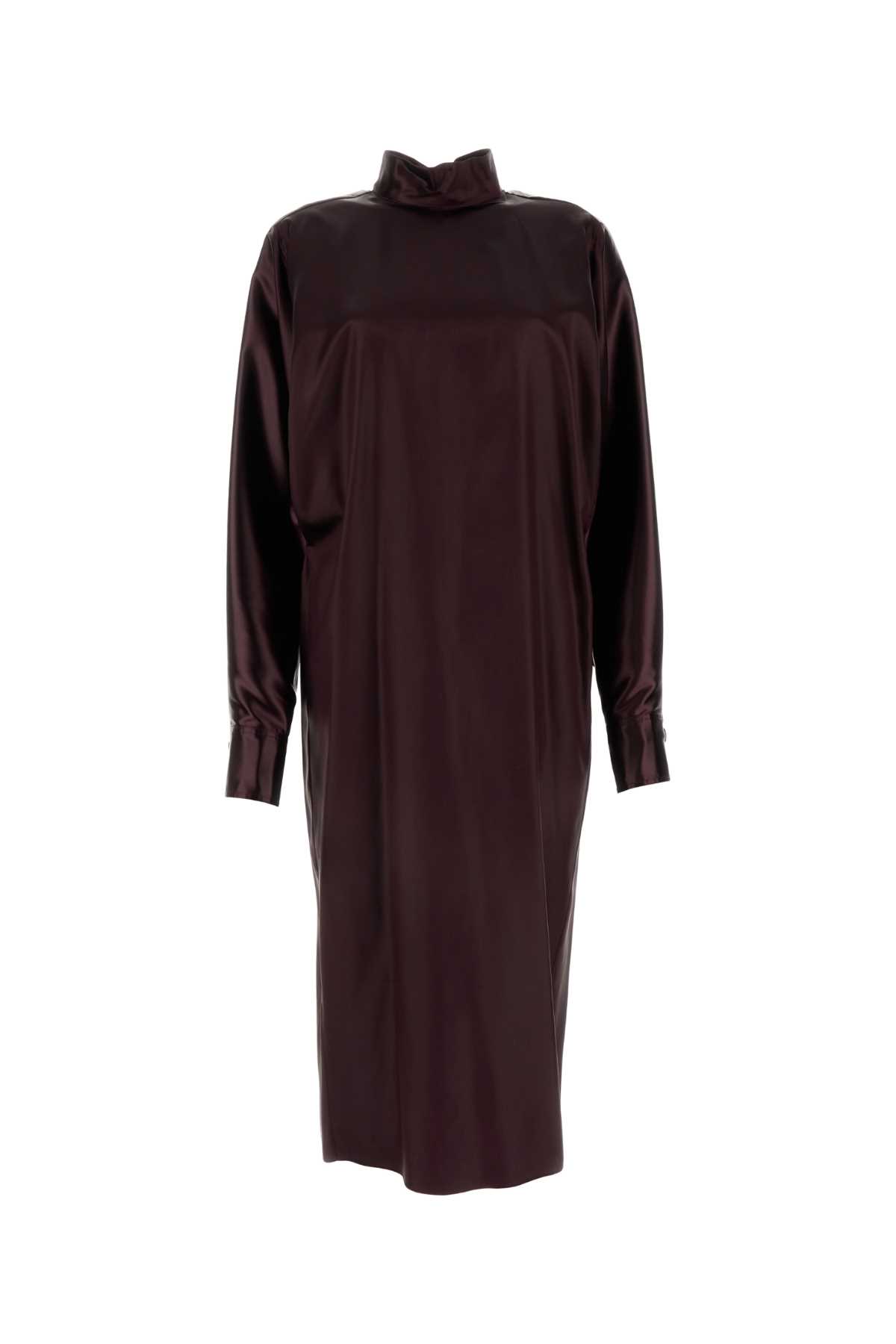 Burgundy satin dress 13G199777578OXBLOOD (FERRAGAMO / ワンピース・ドレス・オールインワン ) | FERRAGAMO (フェラガモ)