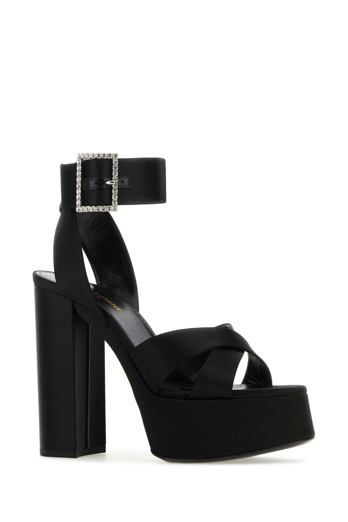 Black satin Bianca sandals 7629699QN001000 (Saint Laurent / サンダル ) | Saint Laurent (サンローラン)(1)