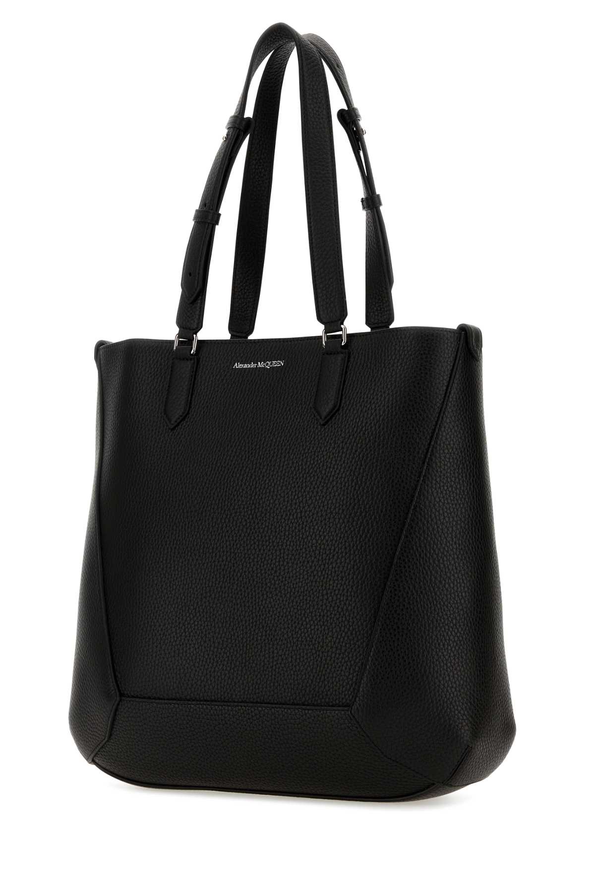 Black leather medium Edge shopping bag 7623421AAPO1000 (Alexander McQUEEN / トートバッグ ) | Alexander McQUEEN (アレキサンダー・マックイーン)(1)