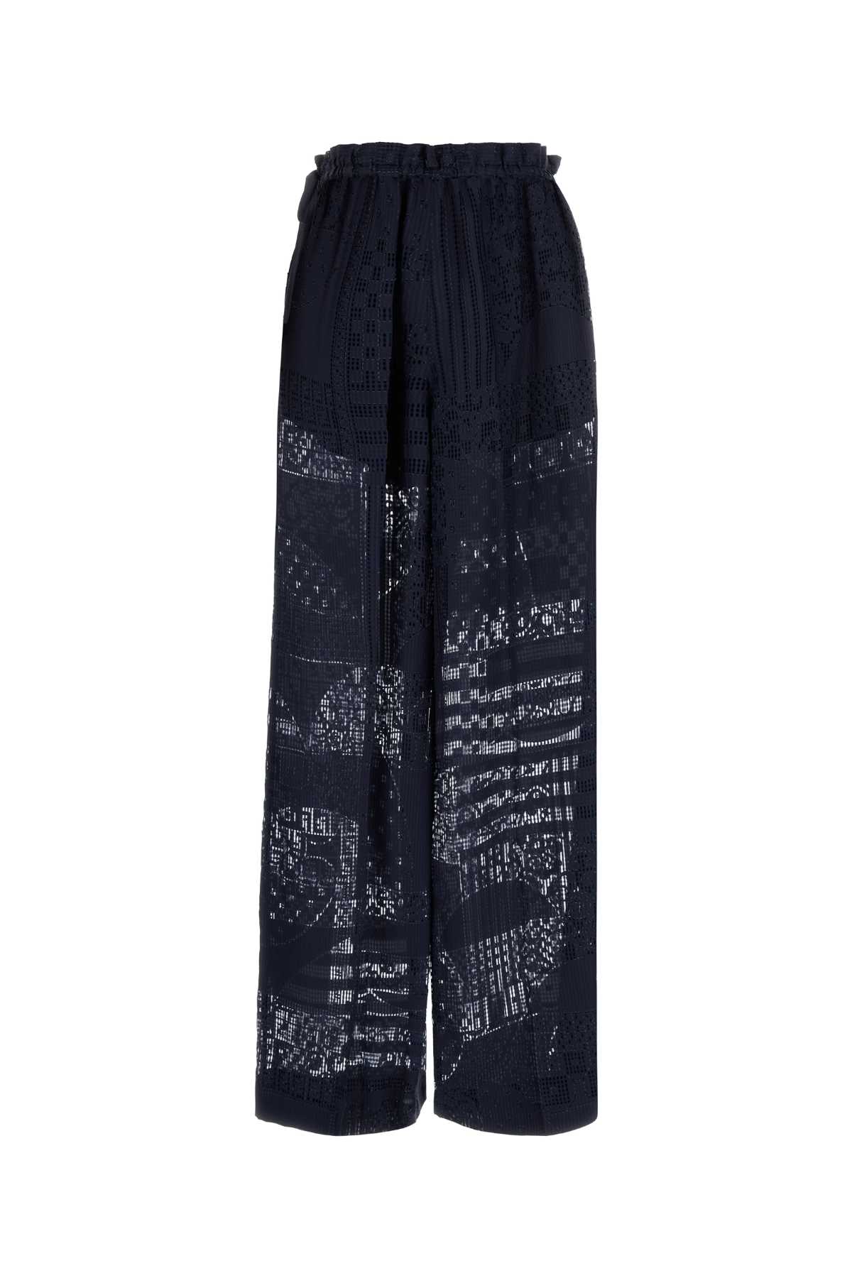 Navy blue viscose blend pant FR6646AUJXF0QB0 (FENDI / パンツ ) | FENDI (フェンディ)(1)