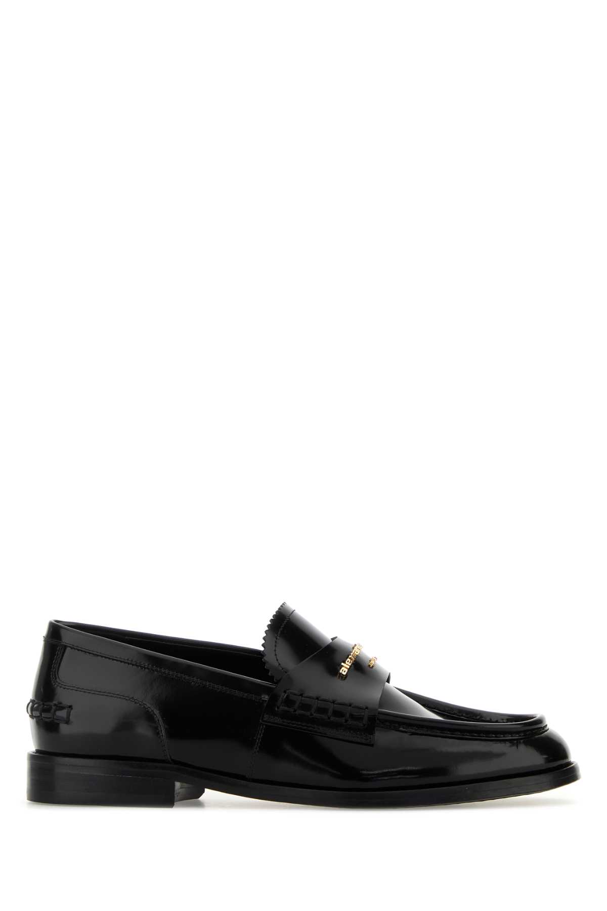 Black leather Carter loafers 30321F011001 (alexanderwang / ローファー ) | alexanderwang (アレキサンダーワン)