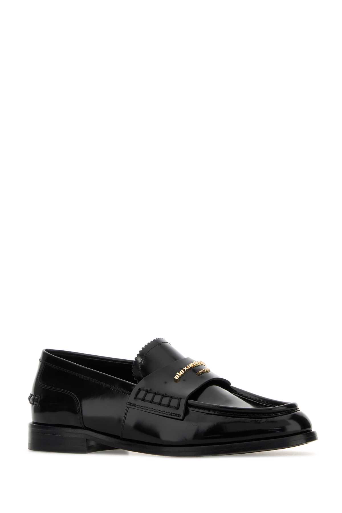 Black leather Carter loafers 30321F011001 (alexanderwang / ローファー ) | alexanderwang (アレキサンダーワン)(1)