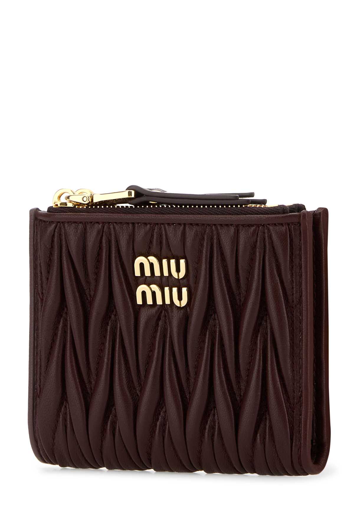 Burgundy leather wallet 5ML024AFPPF0007 (MIU MIU / 財布・カードケース ) | MIU MIU (ミュウミュウ)(1)