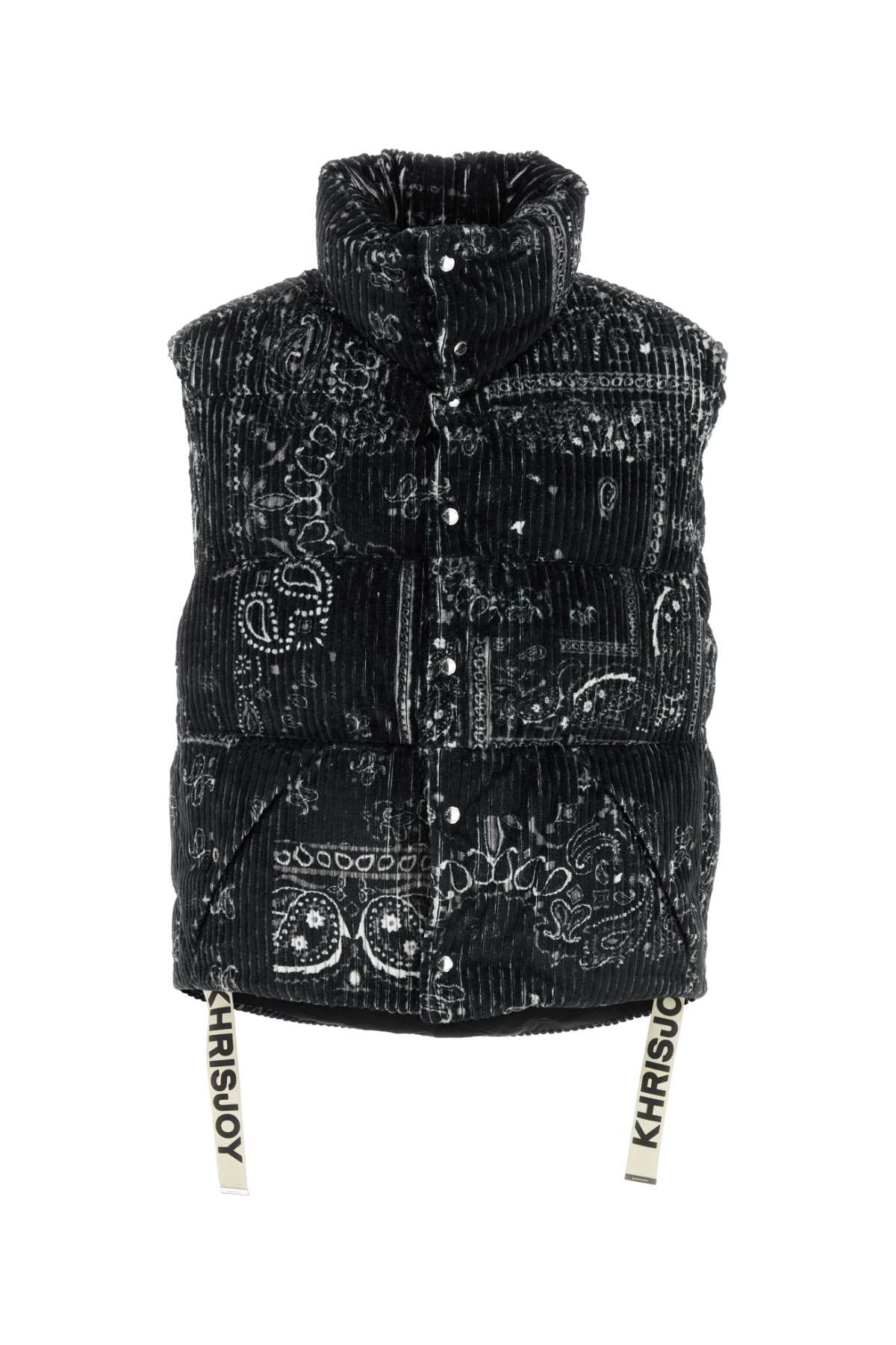 Printed corduroy oversize sleeveless down jacket CFPM049NCOBDBK01 (KHRISJOY / ベスト ) | KHRISJOY (クリスジョイ)