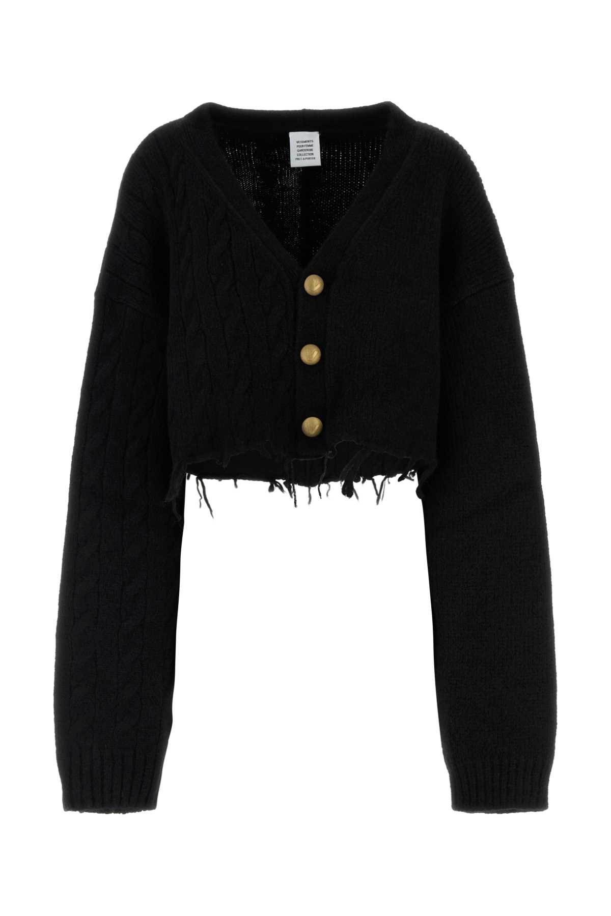 Black alpaca blend cardigan WA65KN276BBLACK (VETEMENTS / ニット・セーター・カーディガン ) | VETEMENTS (ヴェトモン)