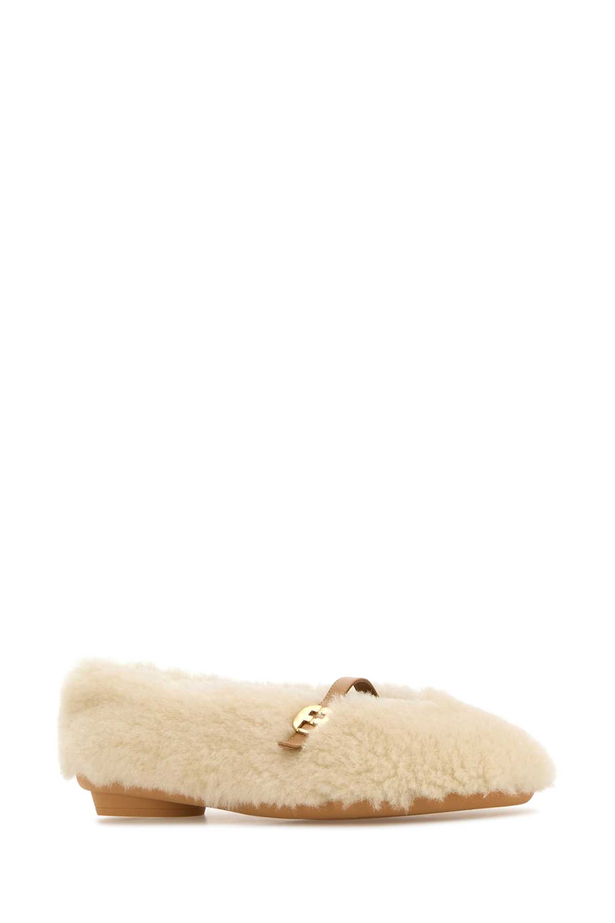 Ivory shearling Noella ballerinas 01I7417749161CMASCLIG (FERRAGAMO / フラットシューズ ) | FERRAGAMO (フェラガモ)(1)