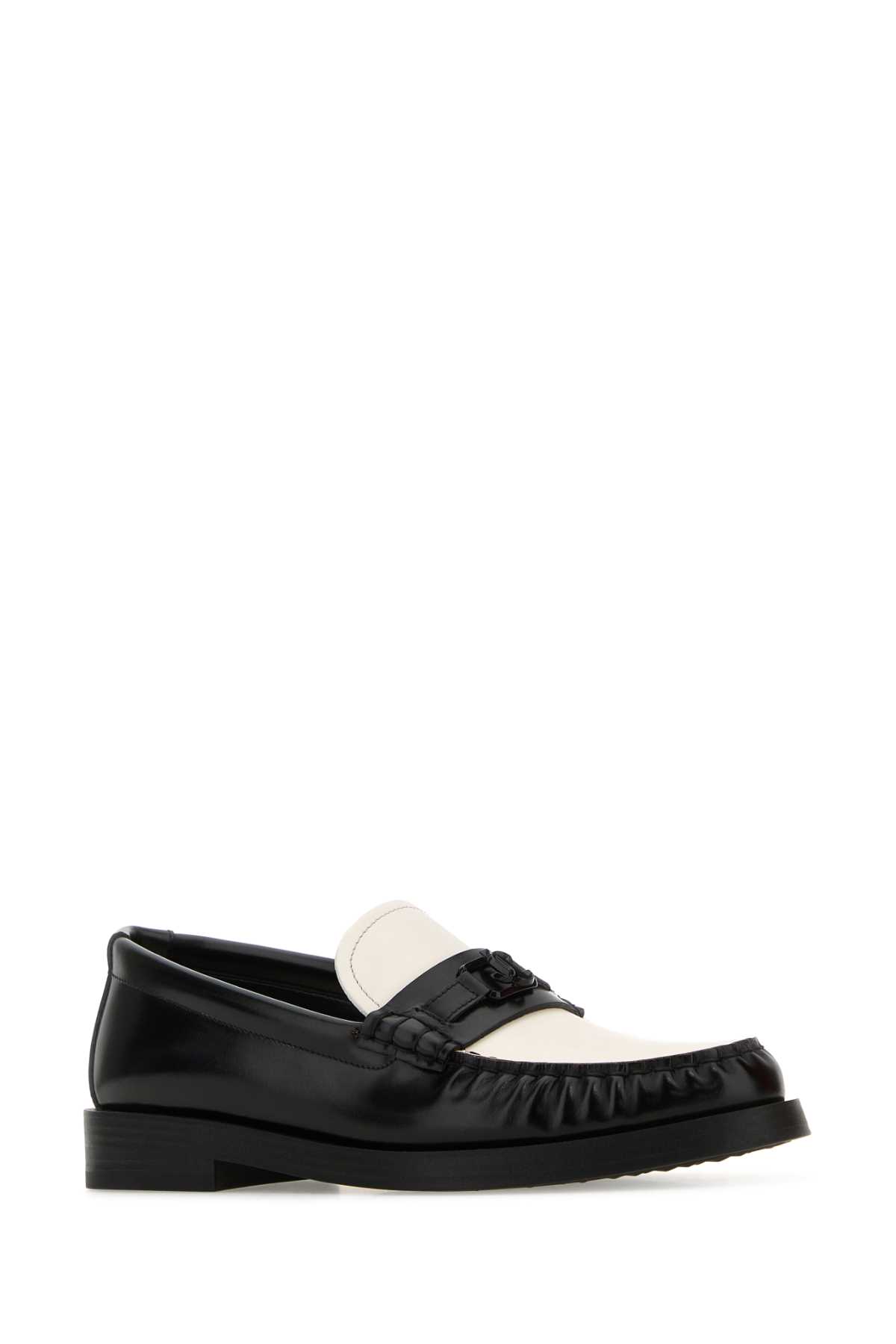 Two-tone leather Addie loafers ADDIEJCXXFBLKLAT (JIMMY CHOO / ローファー ) | JIMMY CHOO (ジミー チュウ)(1)