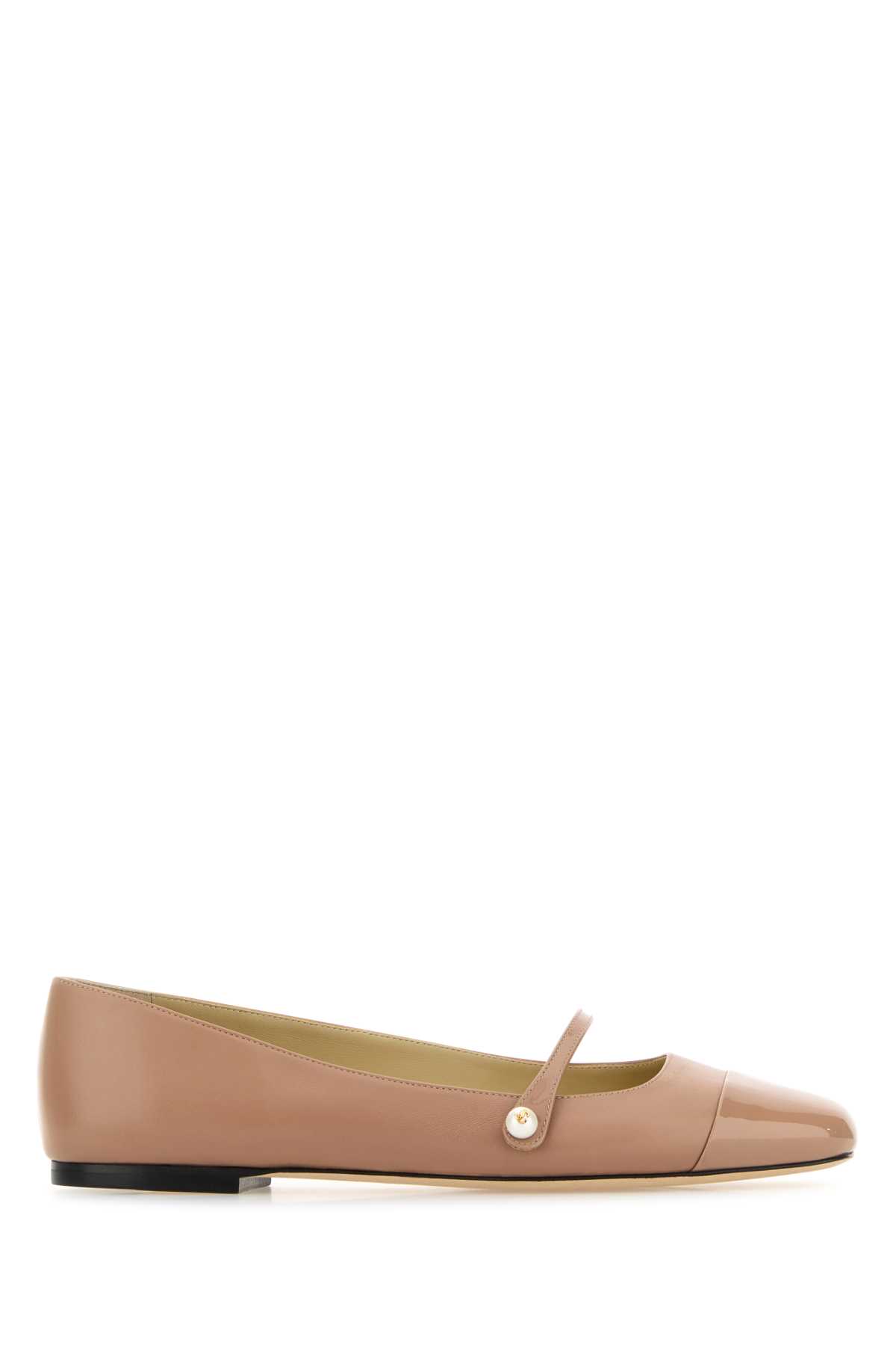 Skin pink nappa leather ballerinas ELISAFLATPTZBALLETPINK (JIMMY CHOO / フラットシューズ ) | JIMMY CHOO (ジミー チュウ)
