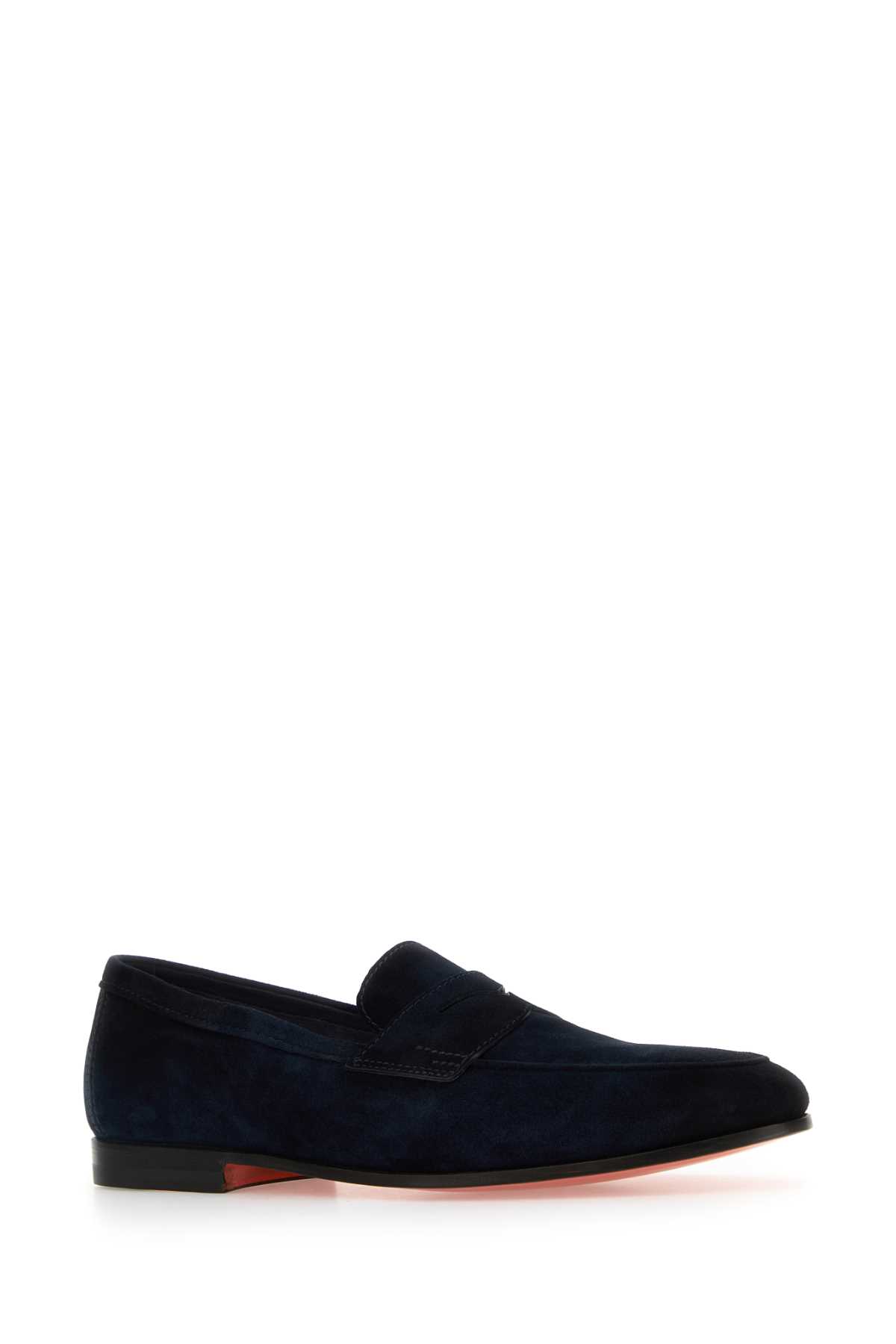 Navy blue suede Carlos loafers MCNC18837SA4SEAAU60 (Santoni / ローファー ) | Santoni (サントーニ)(1)