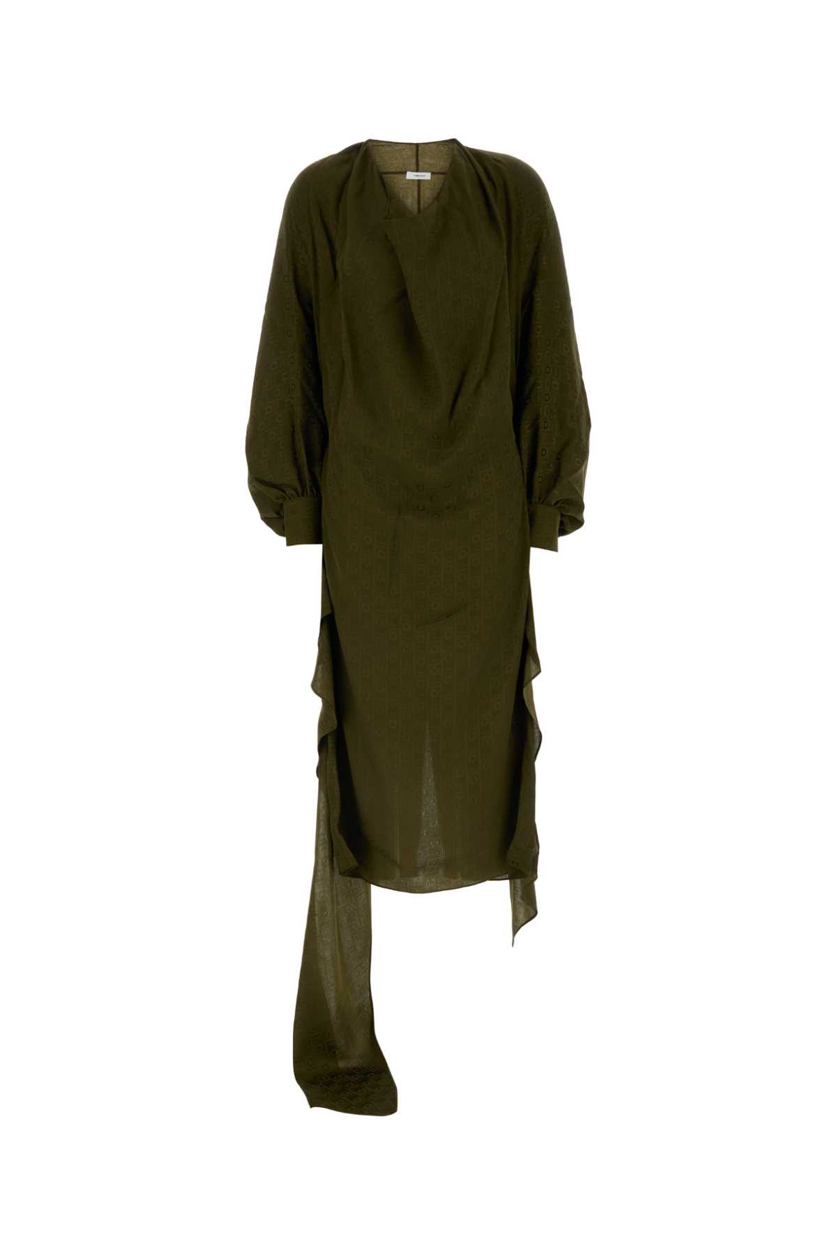 Olive green silk dress 13G490780596OLIVE (FERRAGAMO / ワンピース・ドレス・オールインワン ) | FERRAGAMO (フェラガモ)