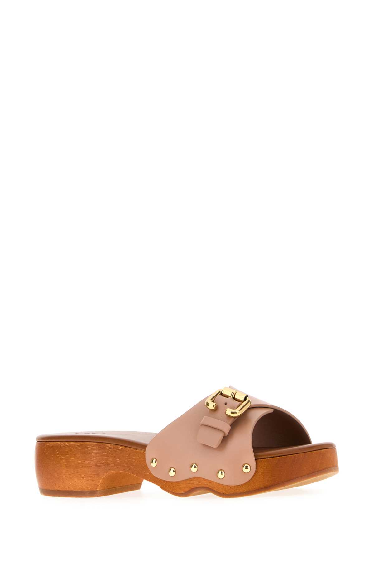 Powder pink leather Jeanette clogs CH25A12JLS6E4 (Chloé / サンダル ) | Chloé (クロエ)(1)