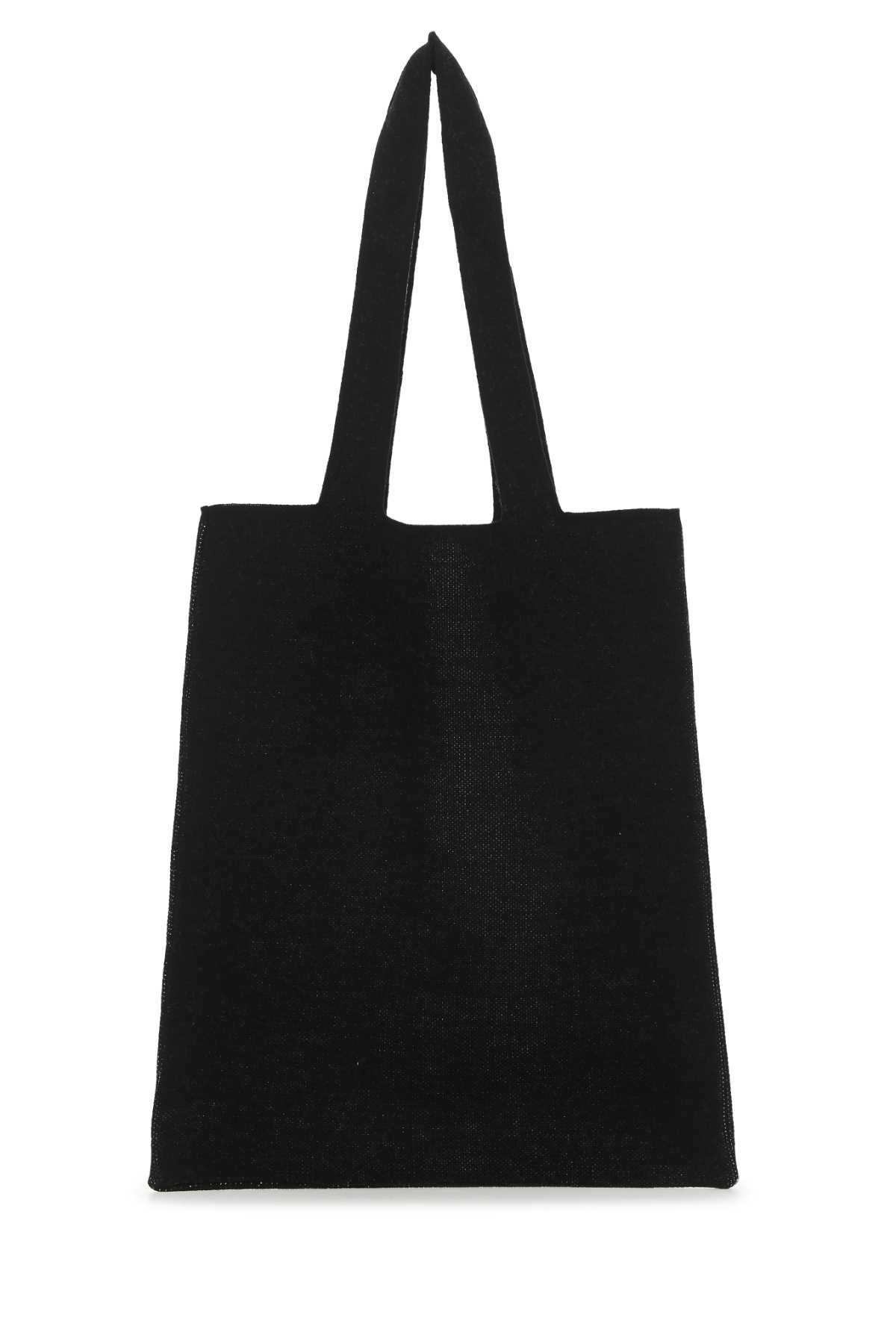 Black wool blend shopping bag PMNA061S22KNI0011001 (Palm Angels / トートバッグ ) | Palm Angels (パームエンジェルス)(2)