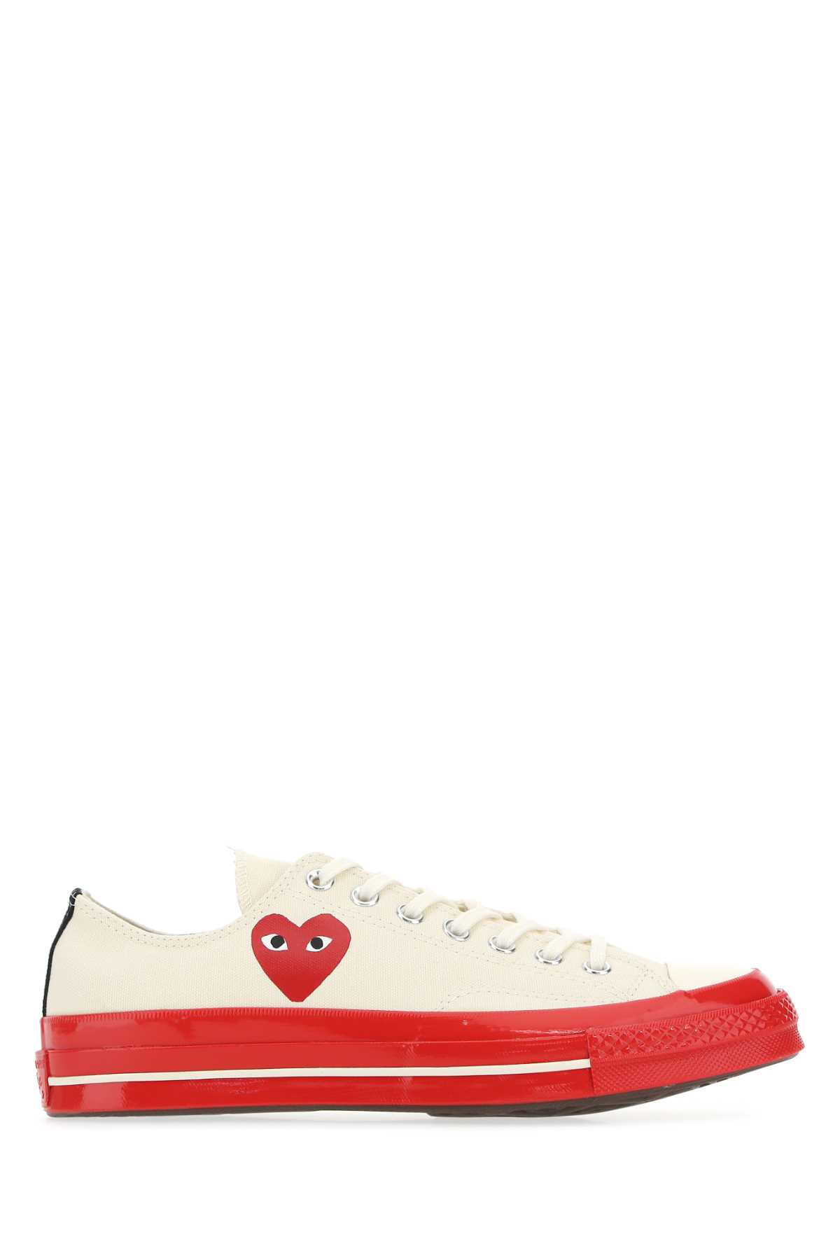 Ivory canvas Comme Des Garçons X Converse sneakers P1K123WHITE (PLAY Comme Des Garçons / スニーカー ) | PLAY Comme Des Garçons (プレイ コムデギャルソン)