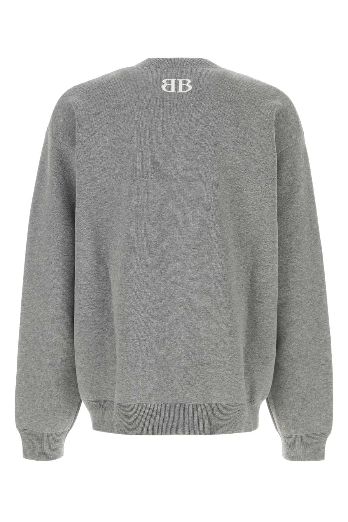 Grey stretch cotton blend sweater 818422T33681380 (Balenciaga / ニット・セーター・カーディガン ) | Balenciaga (バレンシアガ)(1)