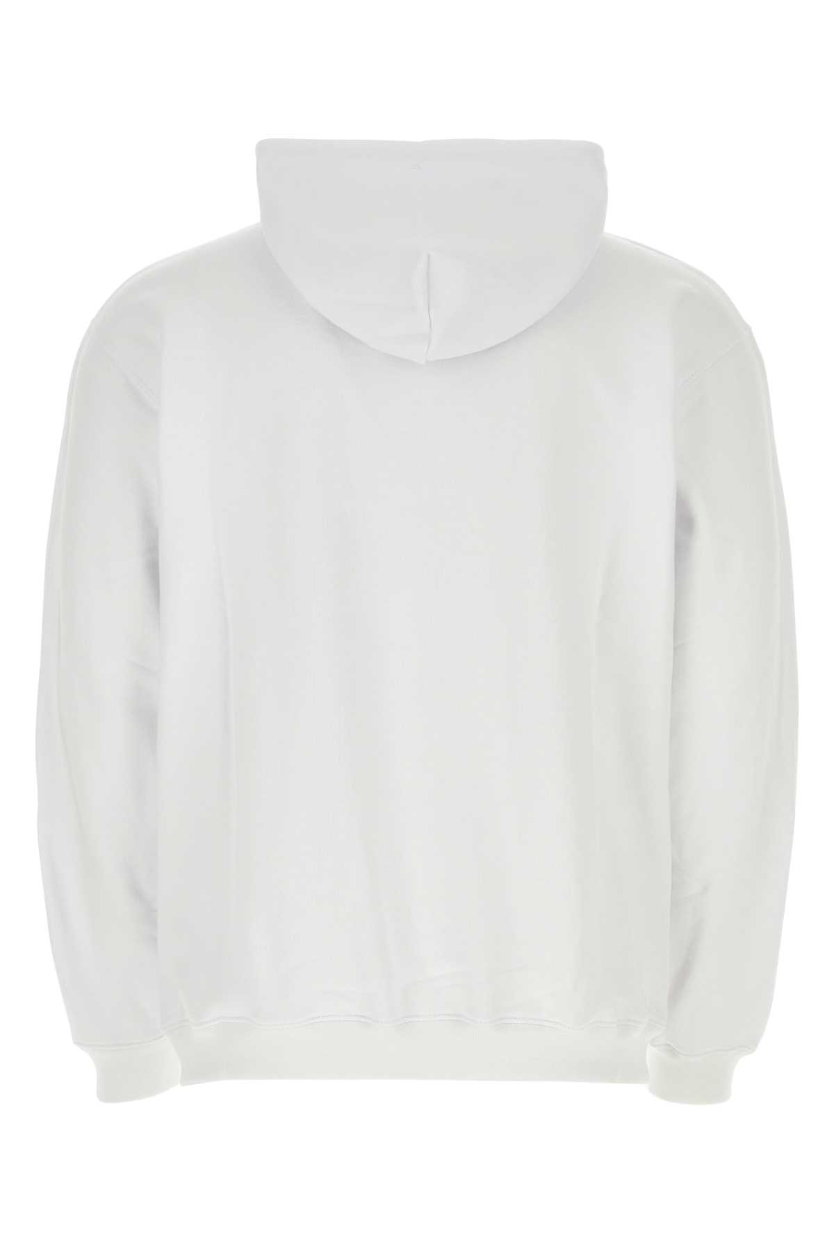 White cotton blend oversize sweatshirt VL16HD100WWHITE (VTMNTS / スウェット・フーディー ) | VTMNTS (ブイティーエムエヌティーエス)(1)